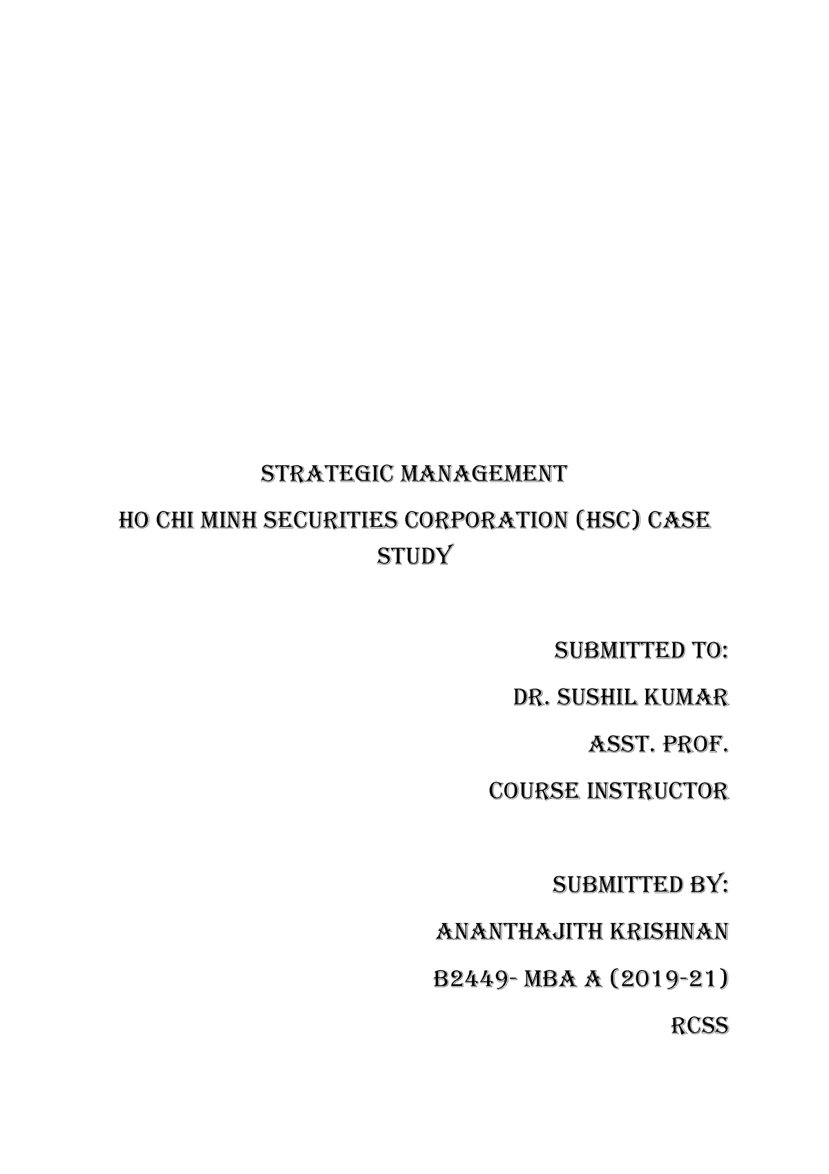 case study analysis strategic management