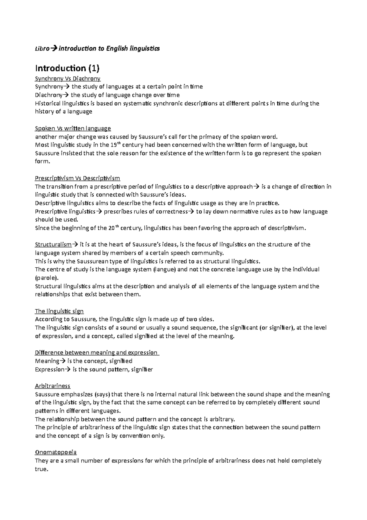 Introduction TO English Linguistics - Libro introduction to English ...