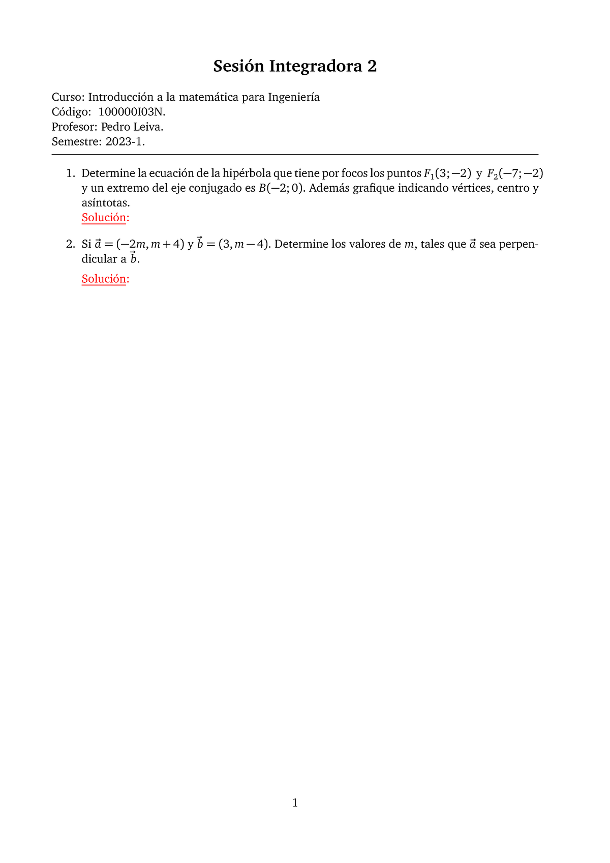 SI2 IMI - Solucionario - Ejercicios De La Sesion Integradora - Sesión ...