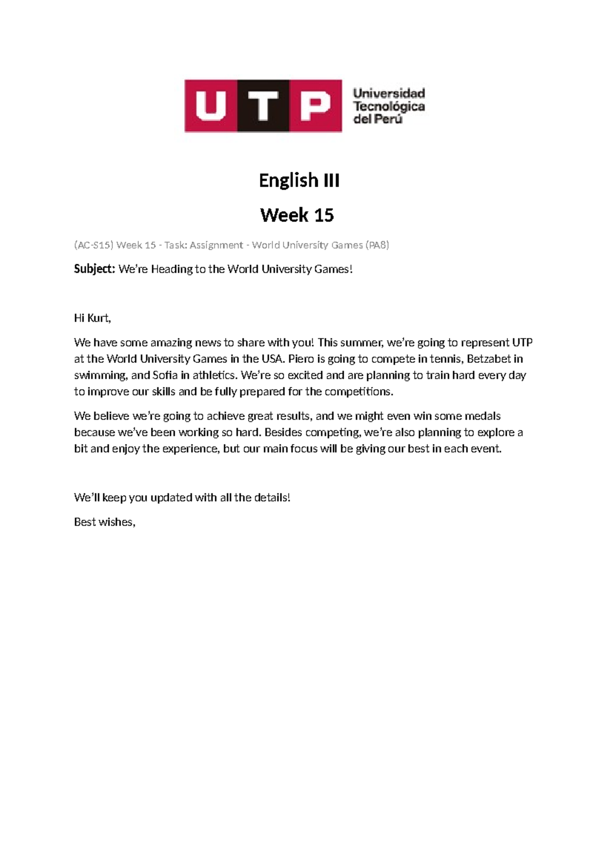 PA8 - Ingléss - tarea - English III Week 15 (AC-S15) Week 15 - Task ...