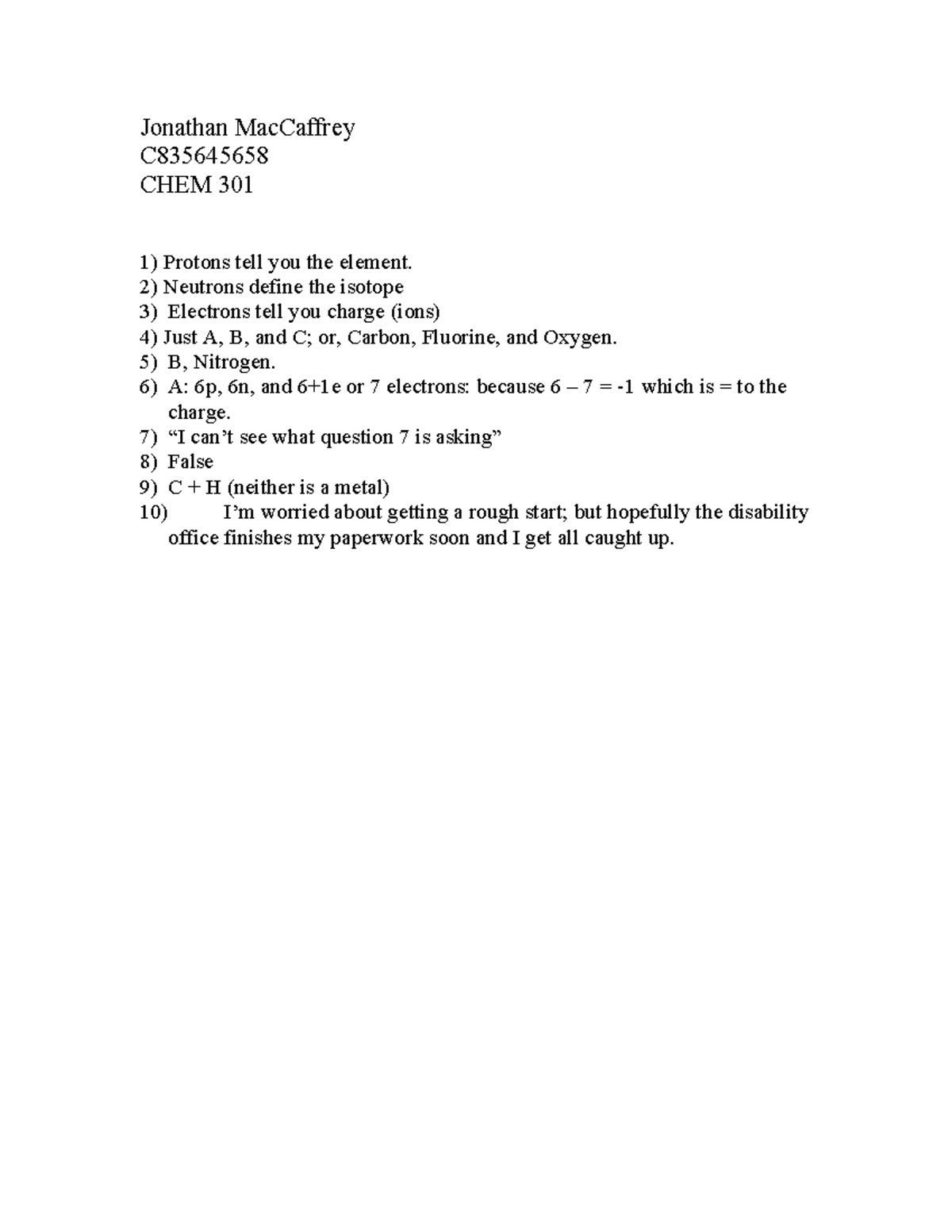 CHEM 301 Physical Chemistry thermodynamics and the partition function