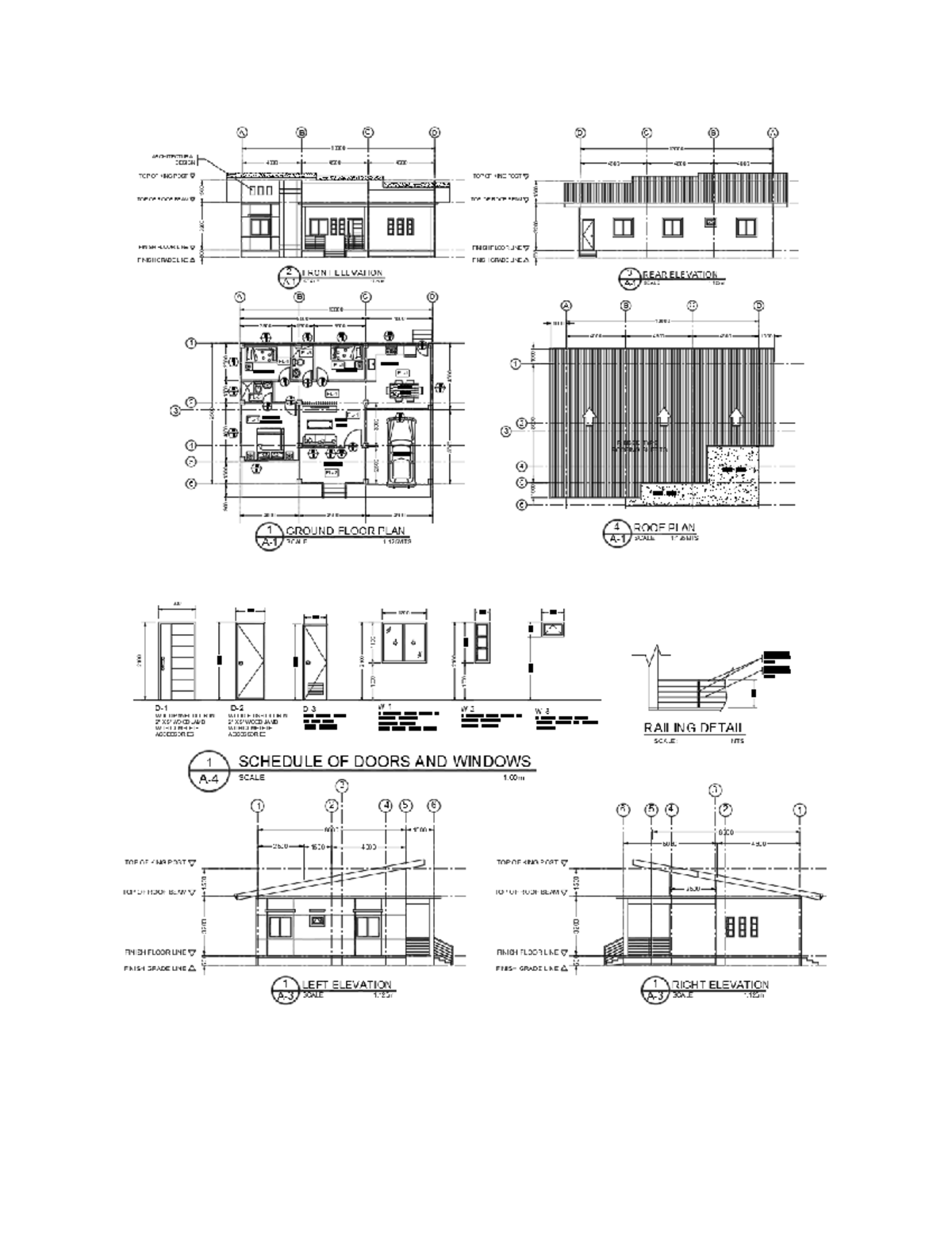 Example - FLOOR PLAN - A B C D D C B ARCHITECTURAL DESIGN 4500 4500 ...