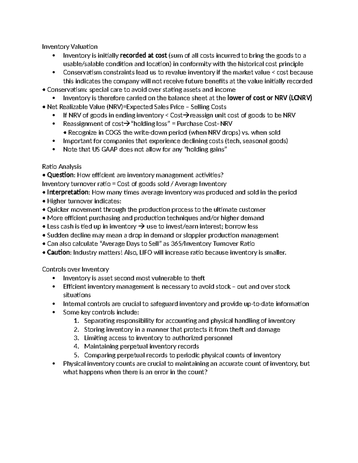Inventory Valuation - when sold Important for companies that experience ...