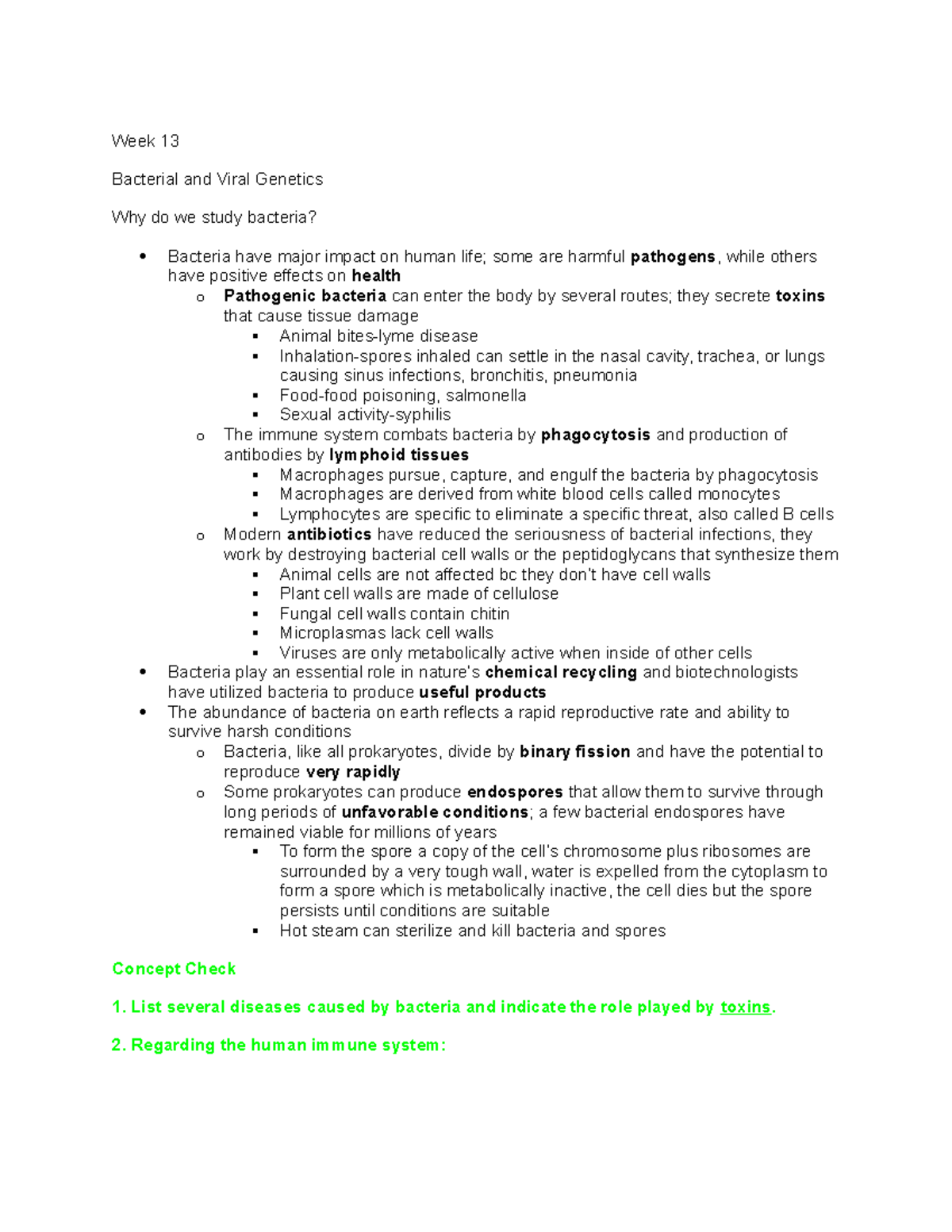 Week 13 - Distance Ed Course - Week 13 Bacterial and Viral Genetics Why ...