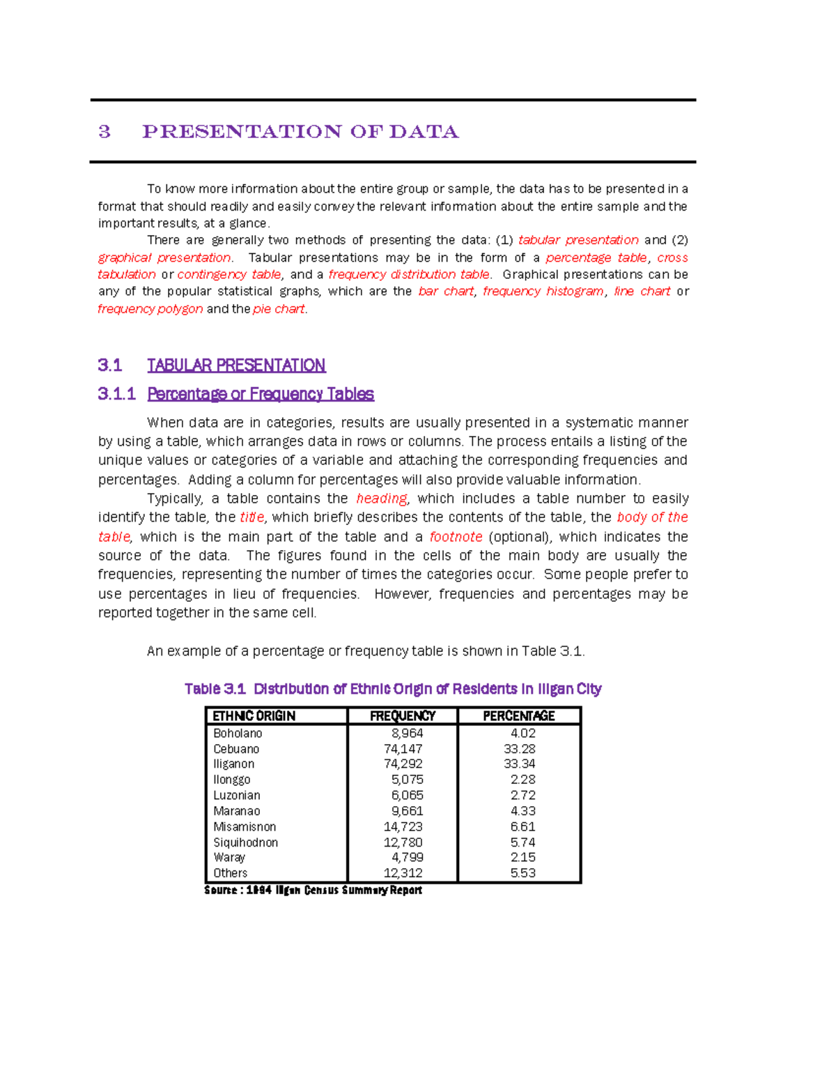 Chap3 Presentation of Data lecture - To know more information about the ...