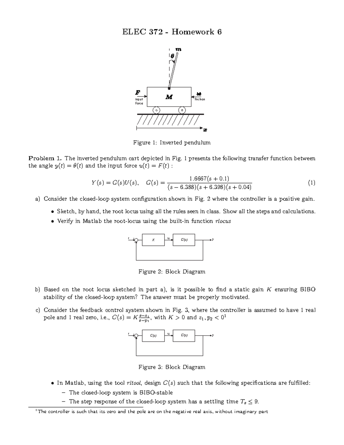 Homework 6-sol - Solution Of HW6 - ELEC 372 - Homework 6 Force ...