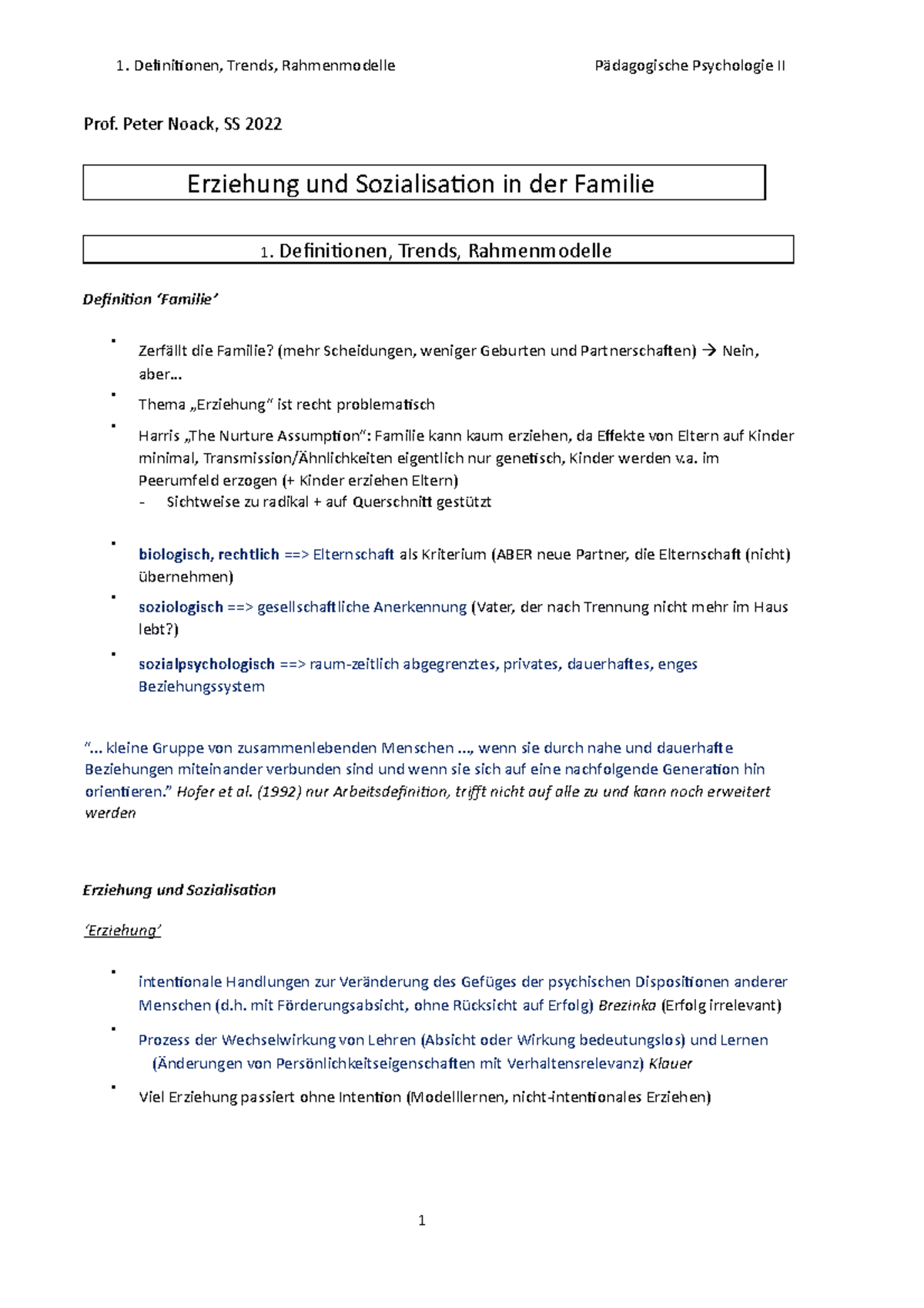 Definitionen, Trends, Rahmenmodelle - Prof. Peter Noack, SS 2022 ...