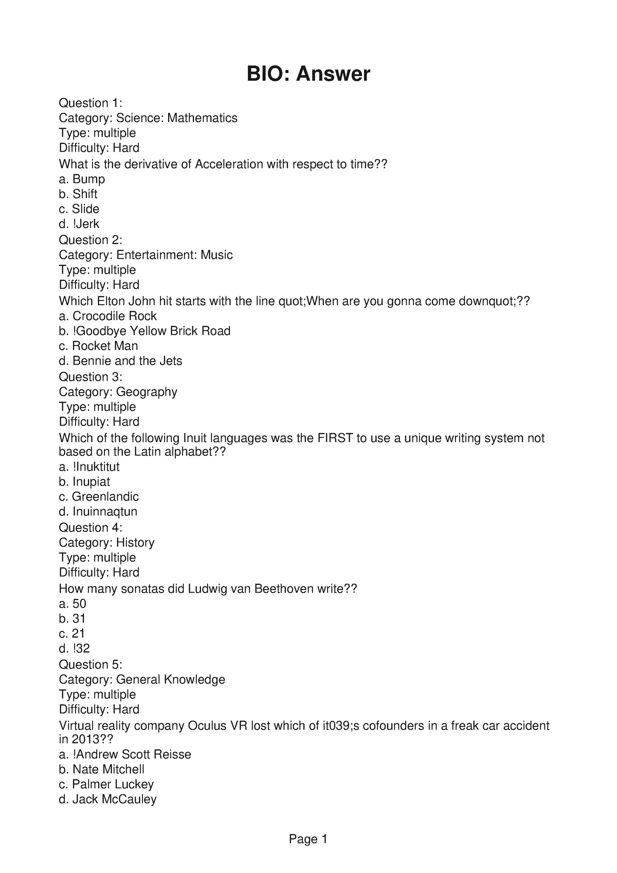 BIO101 Study Guide 10 - Biology Notes - BIO: Answer Question 1 ...