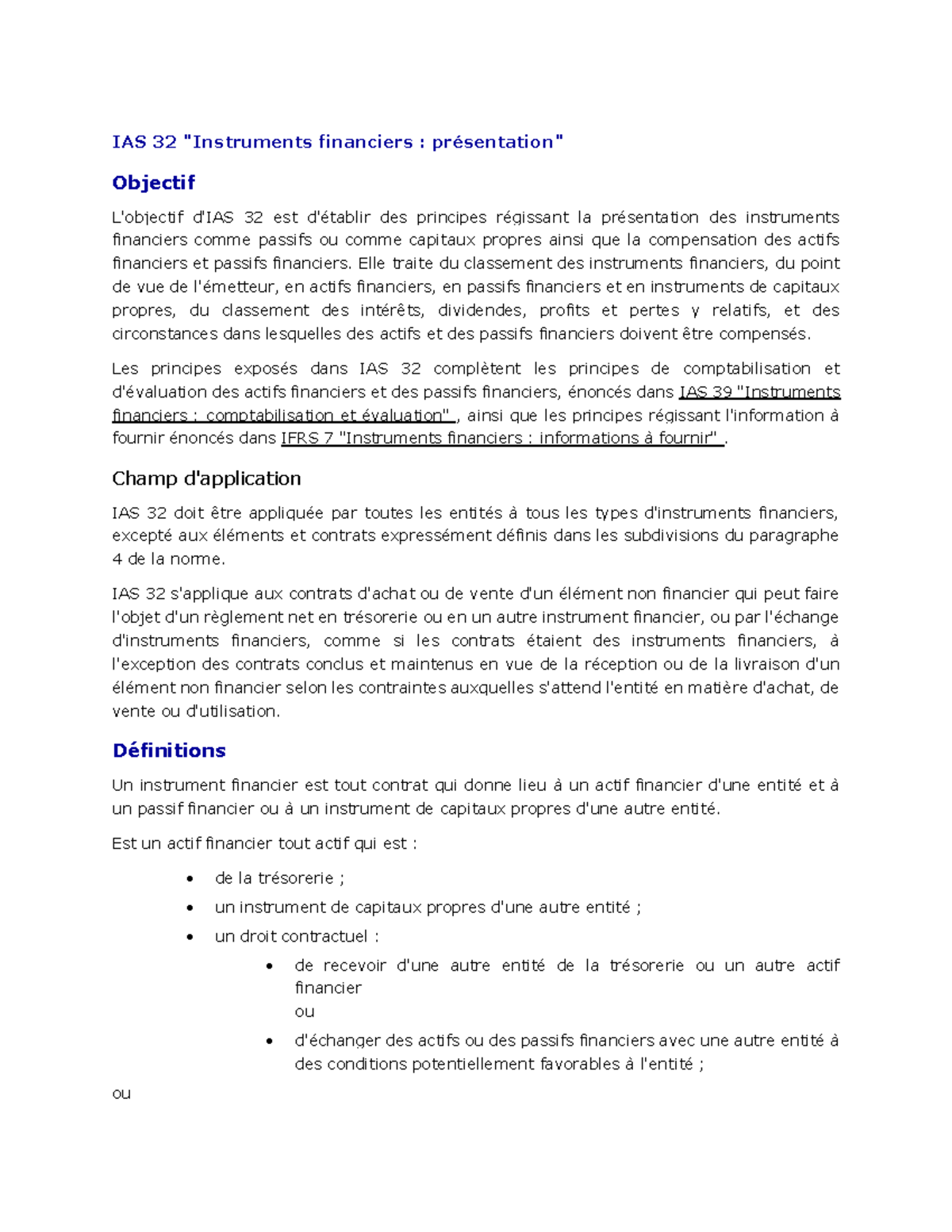 ias-32-instruments-financiers-pr-sentation-ias-32-instruments