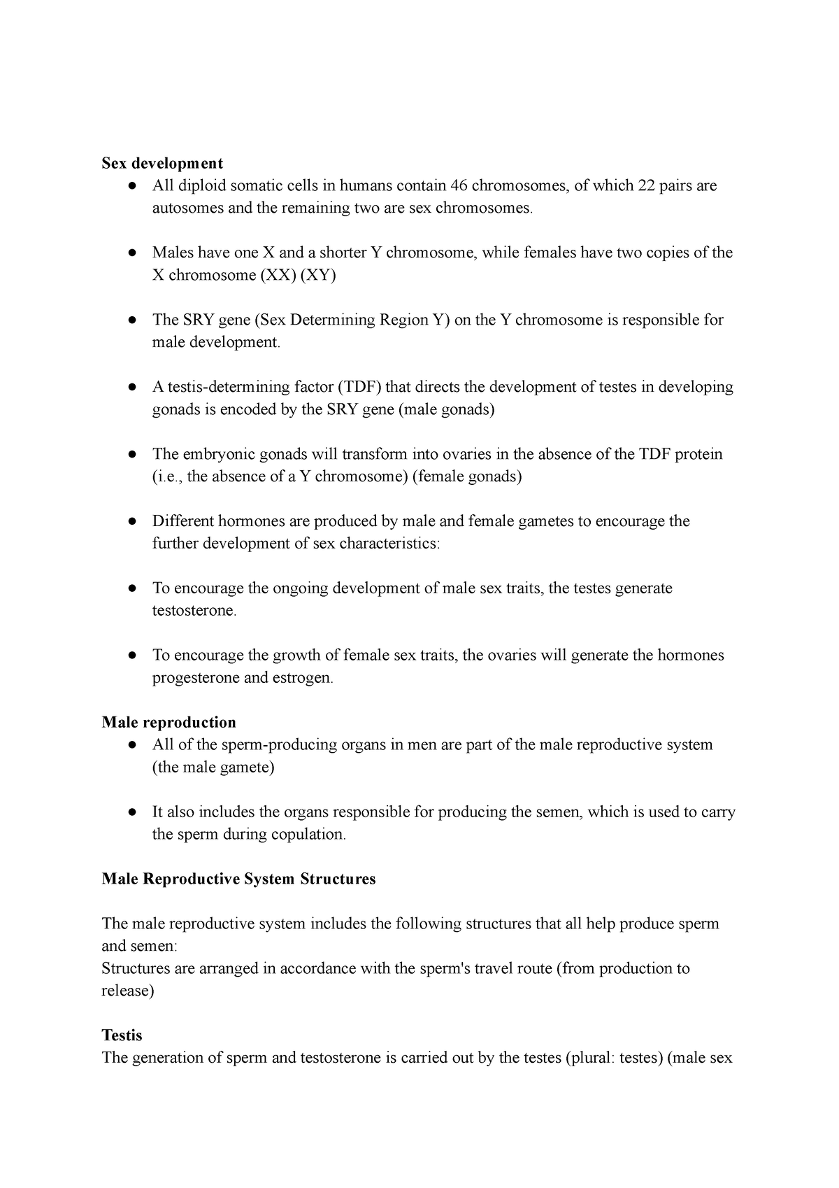 Sex Development Lecture Notes On Female And Male Reproductive System Sex Development All 4575