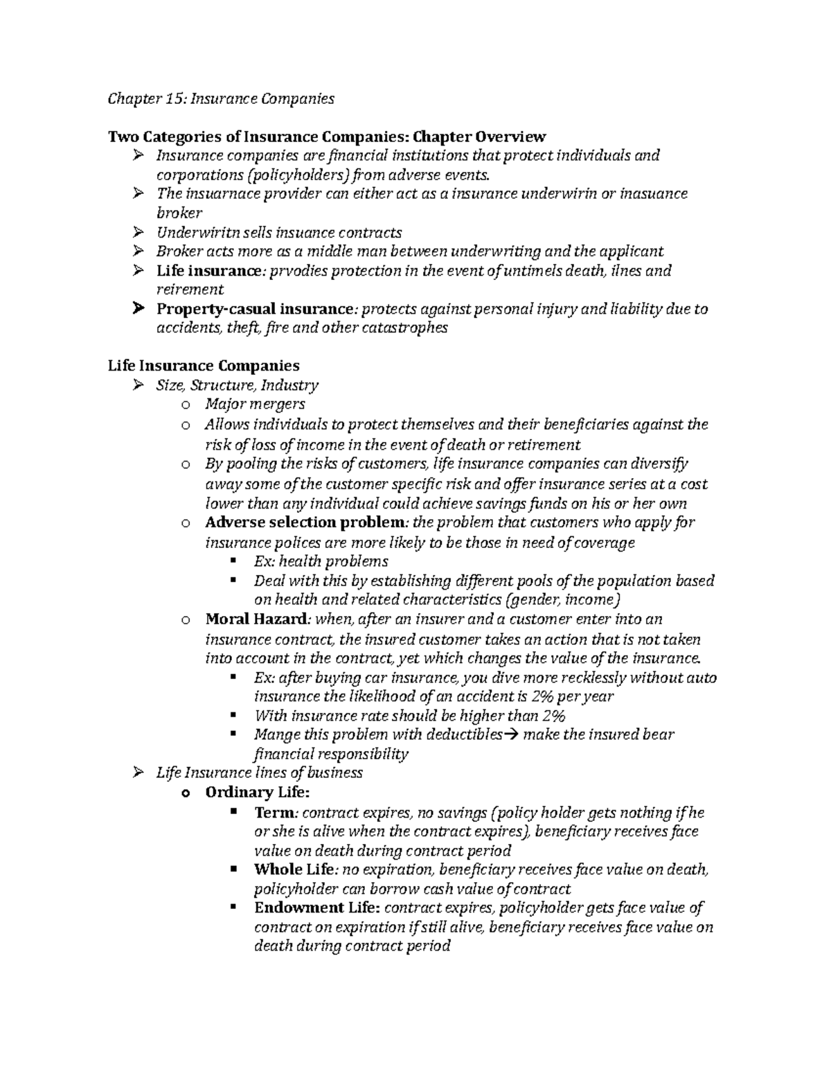 Chapter 15 Summary - book 