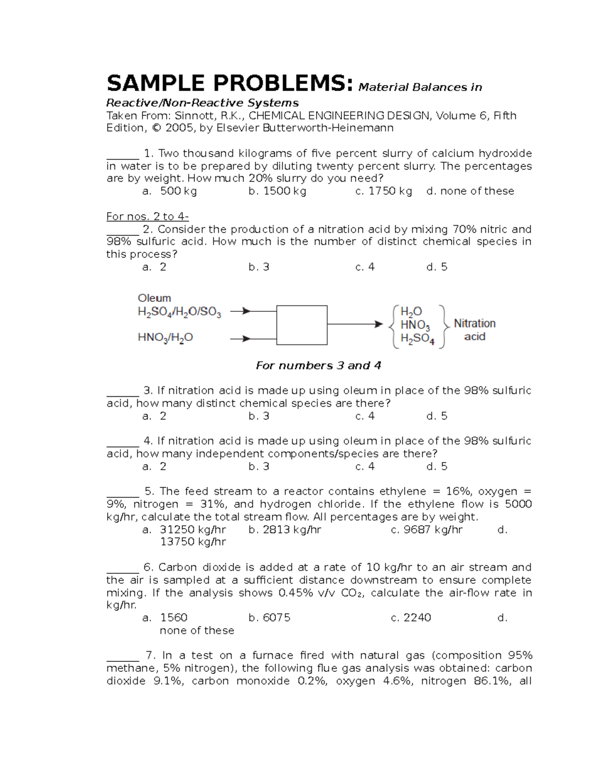 270394916 chemical engineering calculations reviewer sample problems