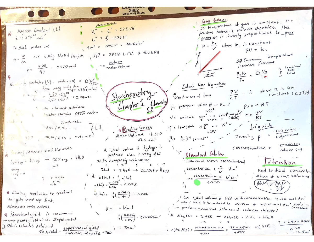 Chemistry Notes- For IB Diploma SL - C A ,n ( E R . ? P 1 Then LeOr Ow ...