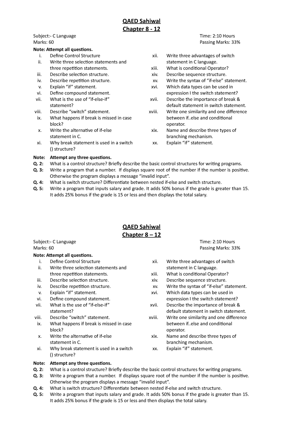 chapter-8-12-c-language-qaed-sahiwal-chapter-8-12-subject-c