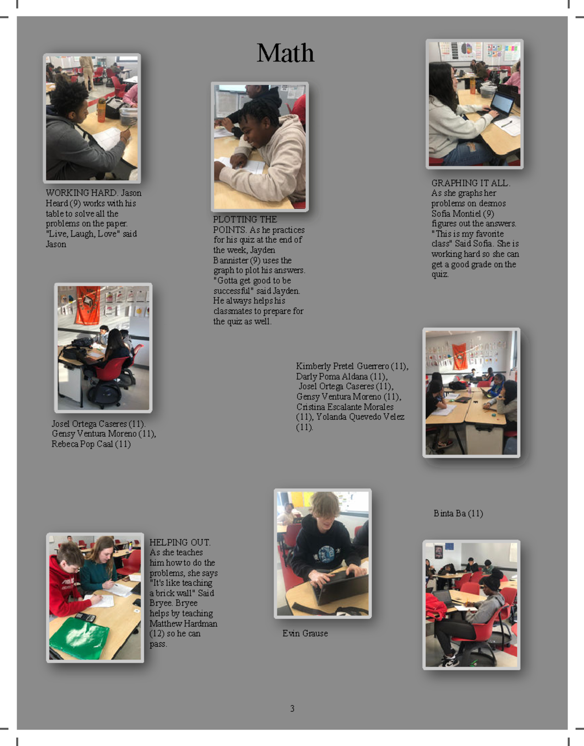 Pages - ap test guide - 3 Math WORKING HARD. Jason Heard (9) works with ...