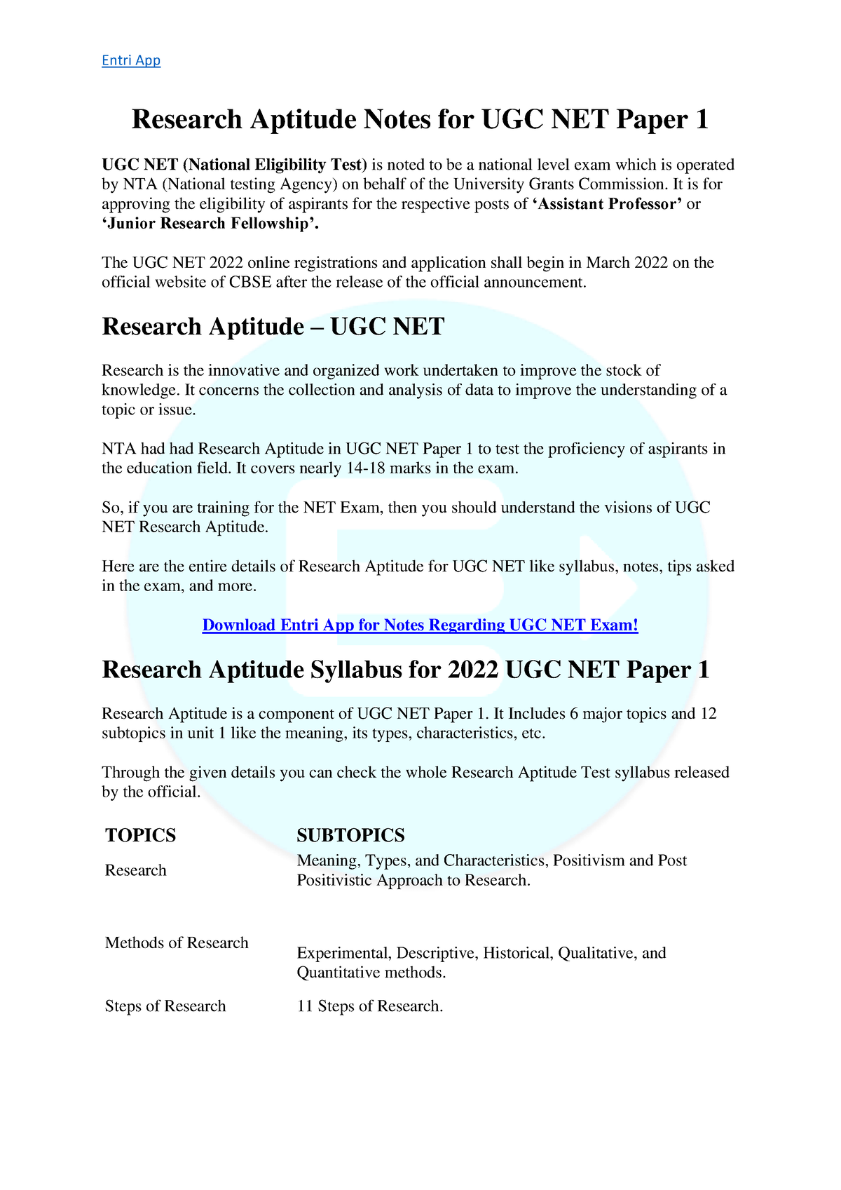 research aptitude ugc net paper 1