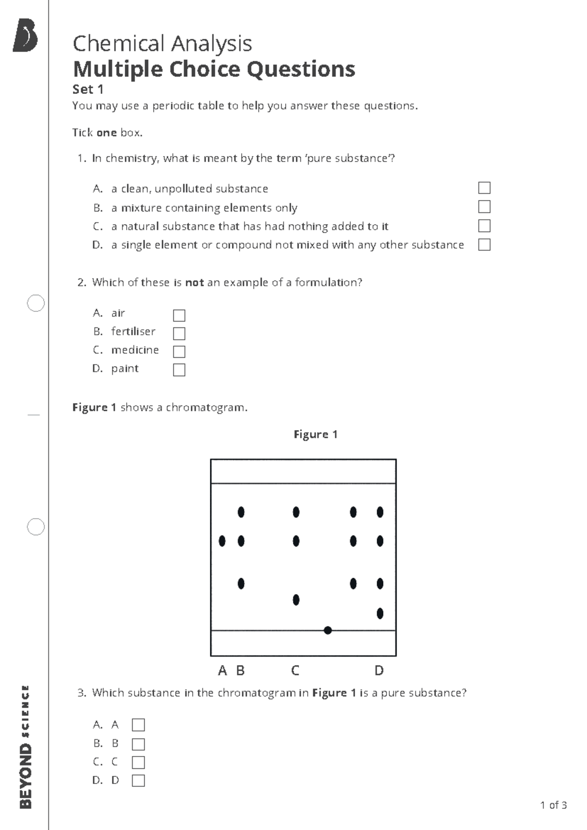 Chemical Analysis Multiple Choice Questions Set 1 - Chemical Analysis ...