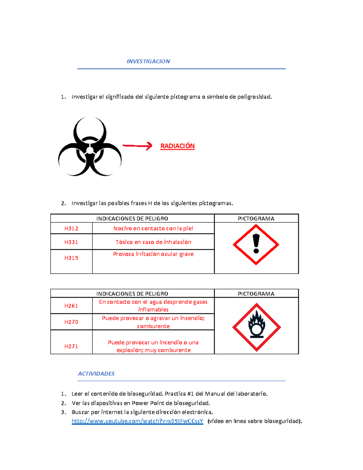 Cuestionario Practica # 1 Bioseguridad Resuelto - Copia - RADIACIÓN ...