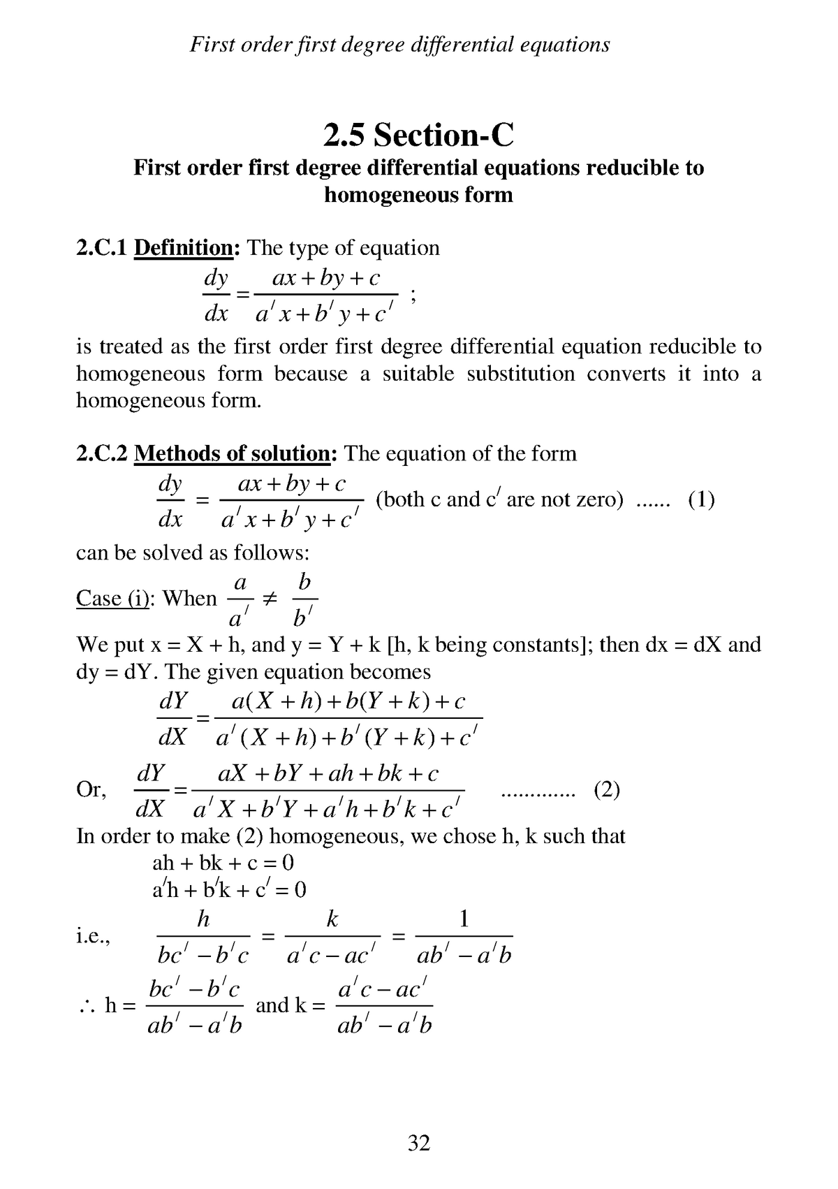 02c First Order First Degree Reducible Of Homogeneous Studocu