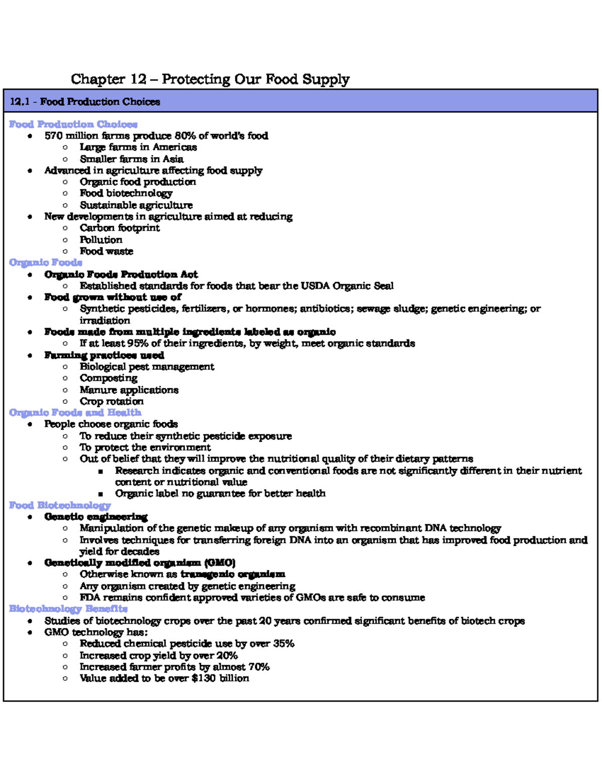 chapter 12 case study food safety