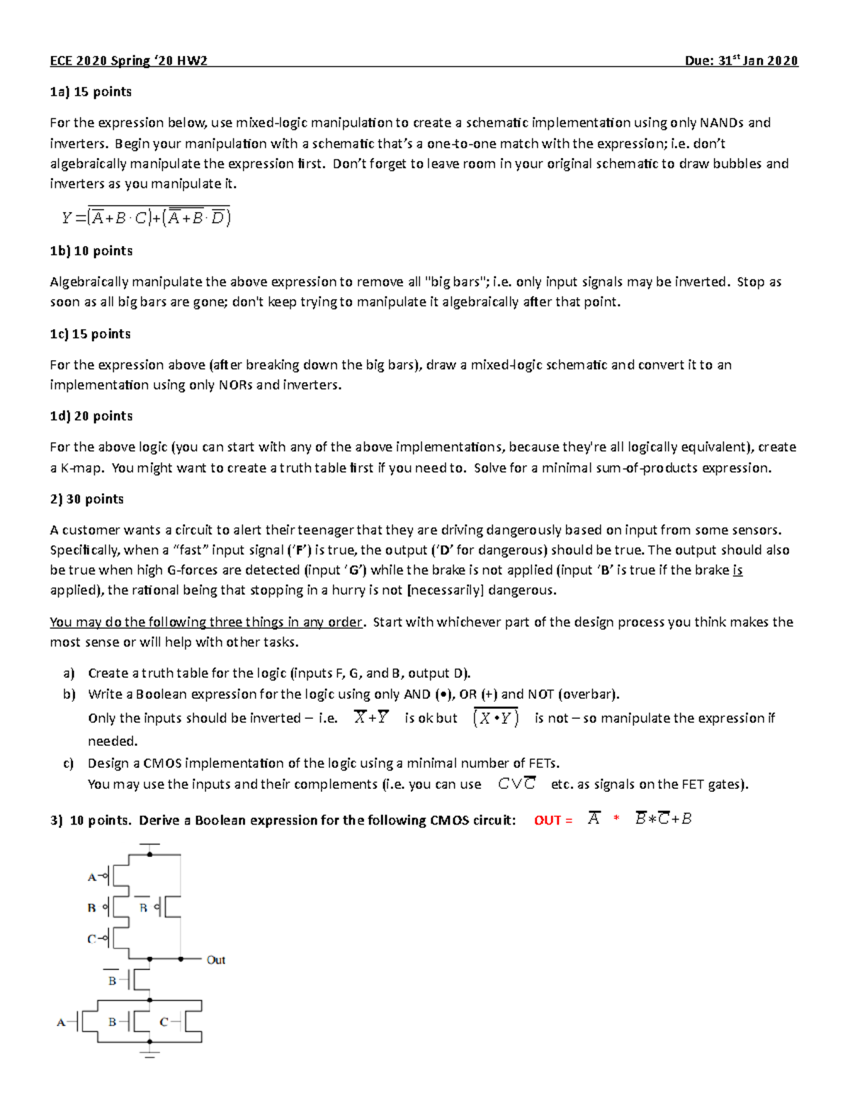 2020sp20 Hw2 Second Homework Assignment Of The Course Ece 2020