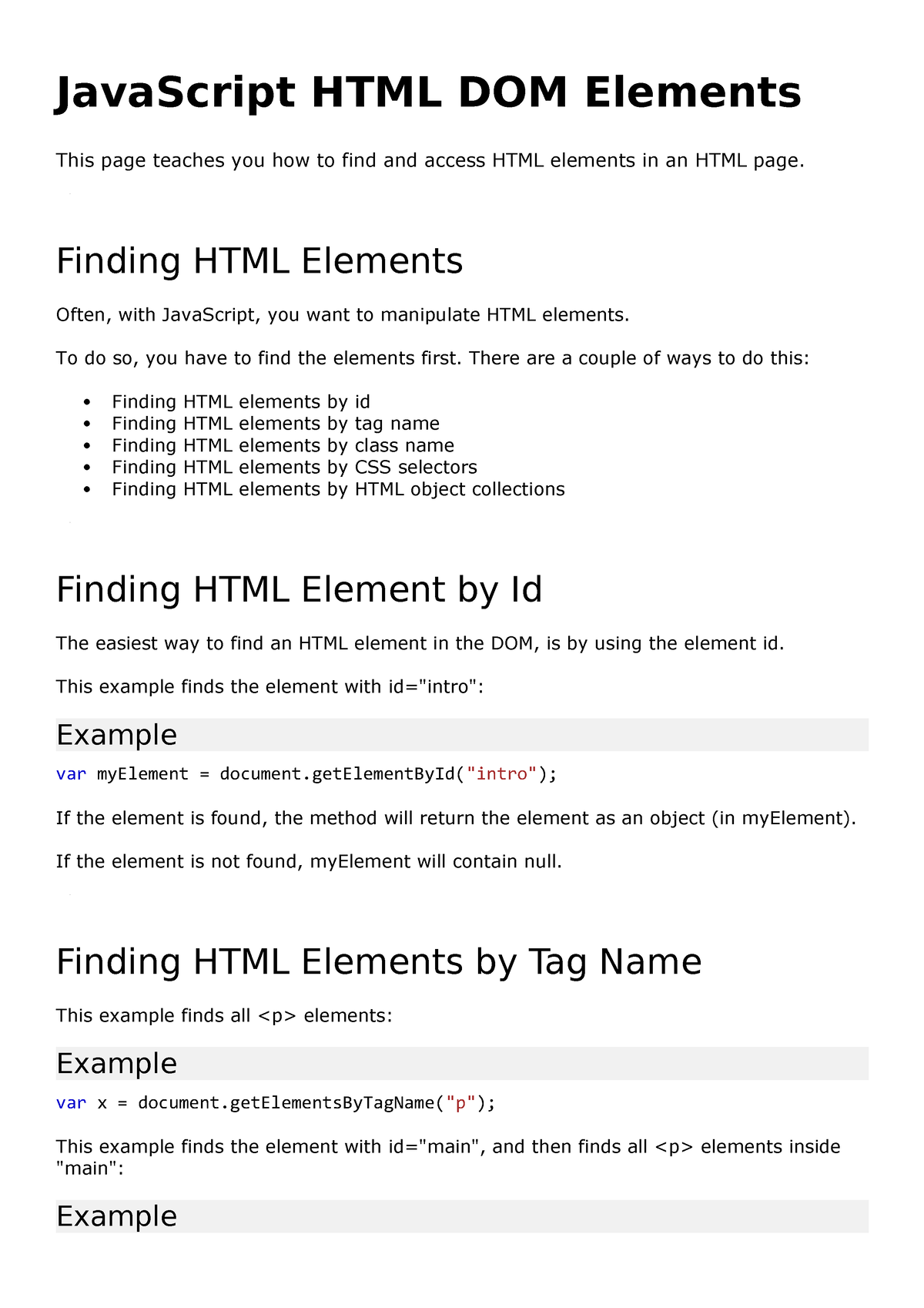 Javascript Dom-elements - JavaScript HTML DOM Elements This Page ...