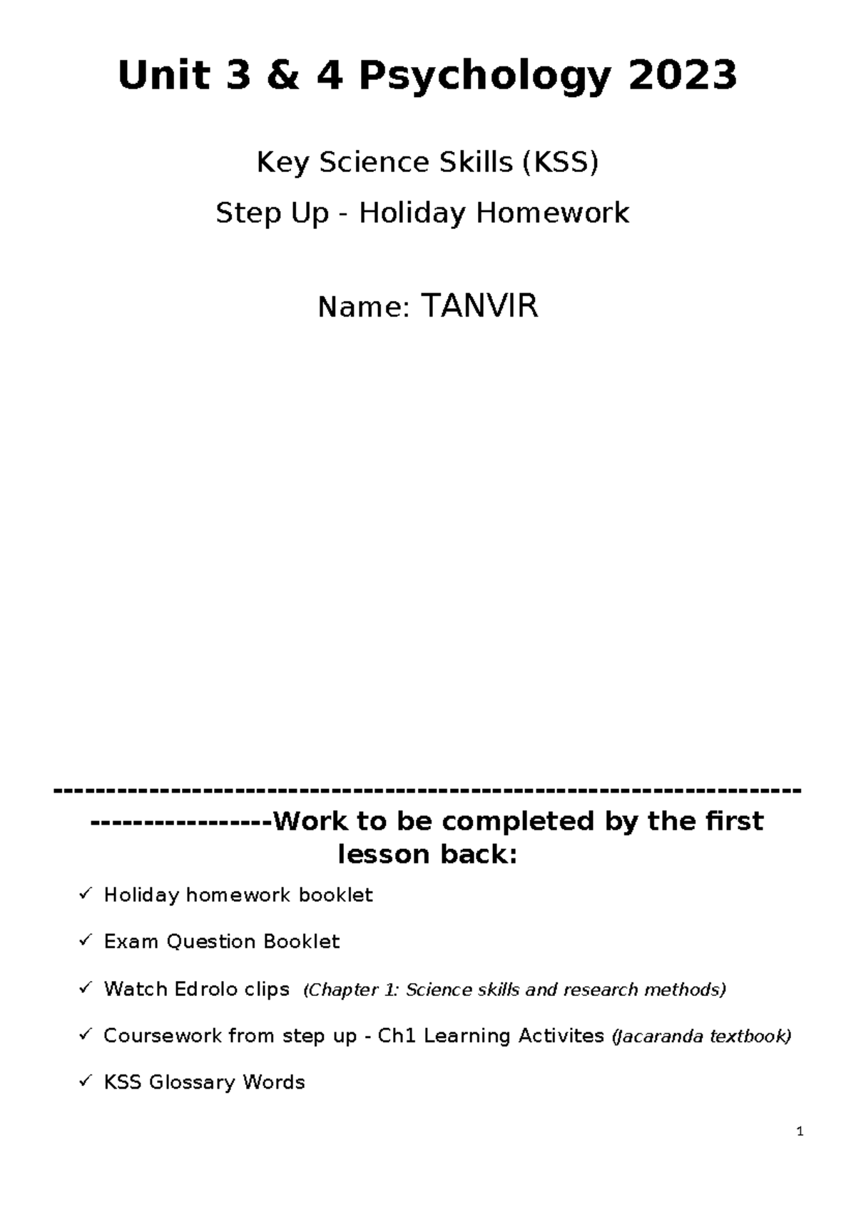 Step%20Up%20holiday%20homework%20booklet - Unit 3 & 4 Psychology 2023 ...