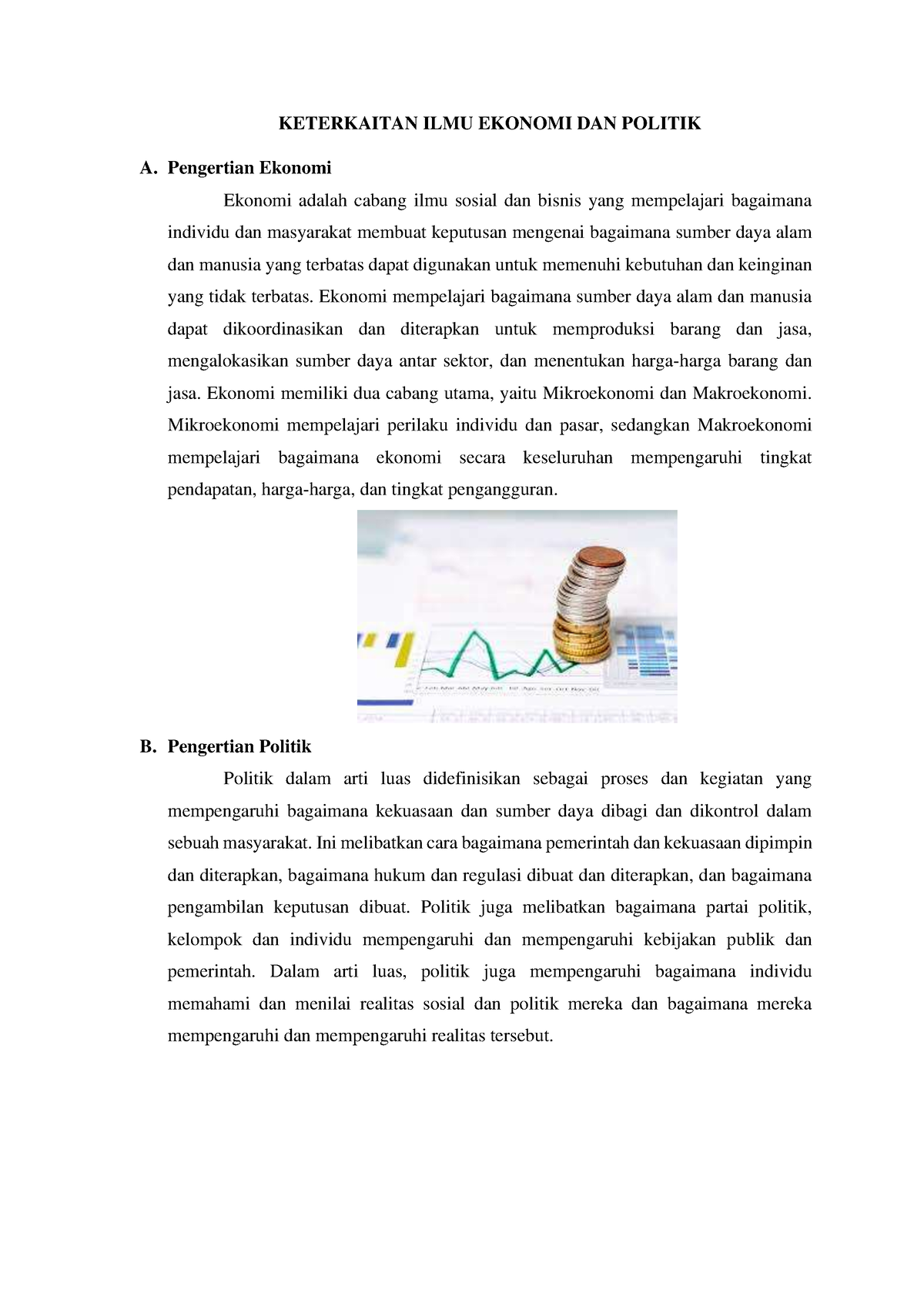 Keterkaitan Ilmu Ekonomi Dan Politik Keterkaitan Ilmu Ekonomi Dan