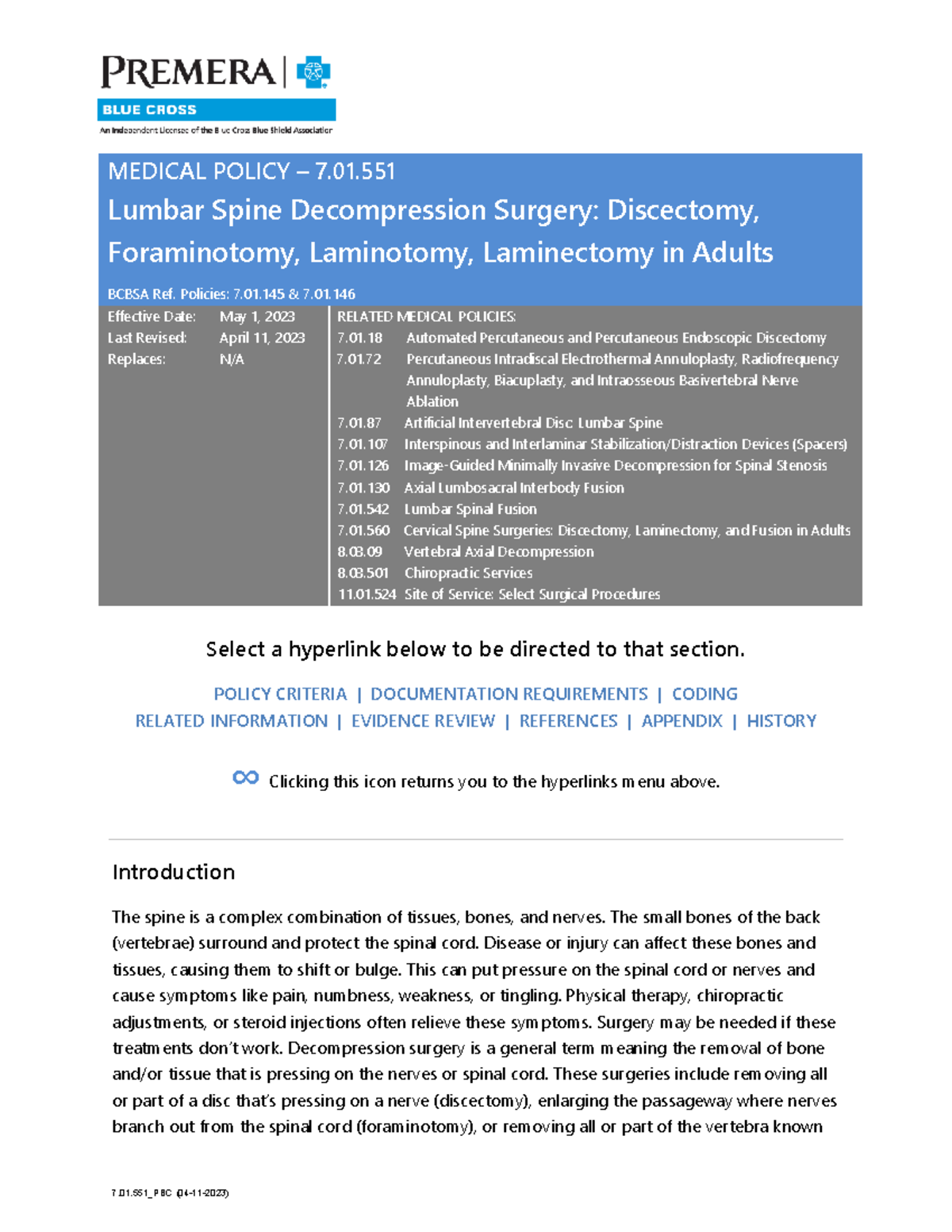 Wound - read - MEDICAL POLICY – 7. Lumbar Spine Decompression Surgery ...