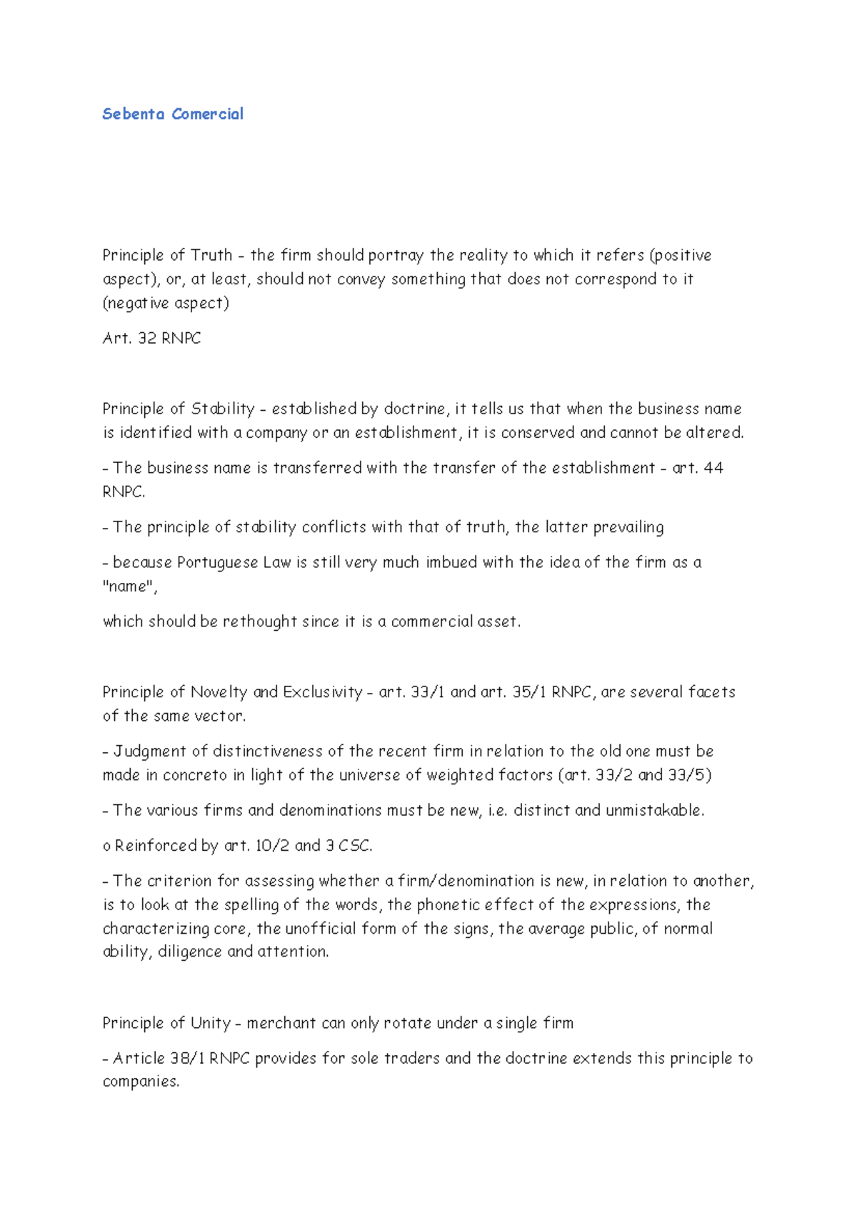 Sebenta Comercial 6 Summaries commercial law University of Memphis