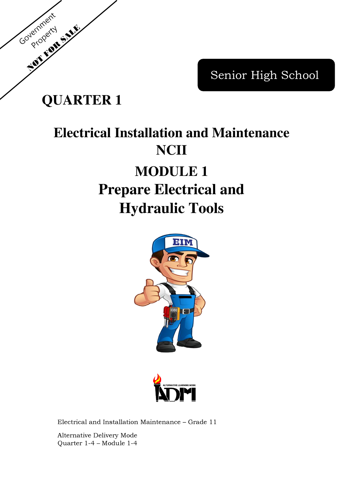 TVL-EIM11 Q1 Mod1 Prepare-Electronic-and-Hydraulic-Tools V3 - QUARTER 1 ...