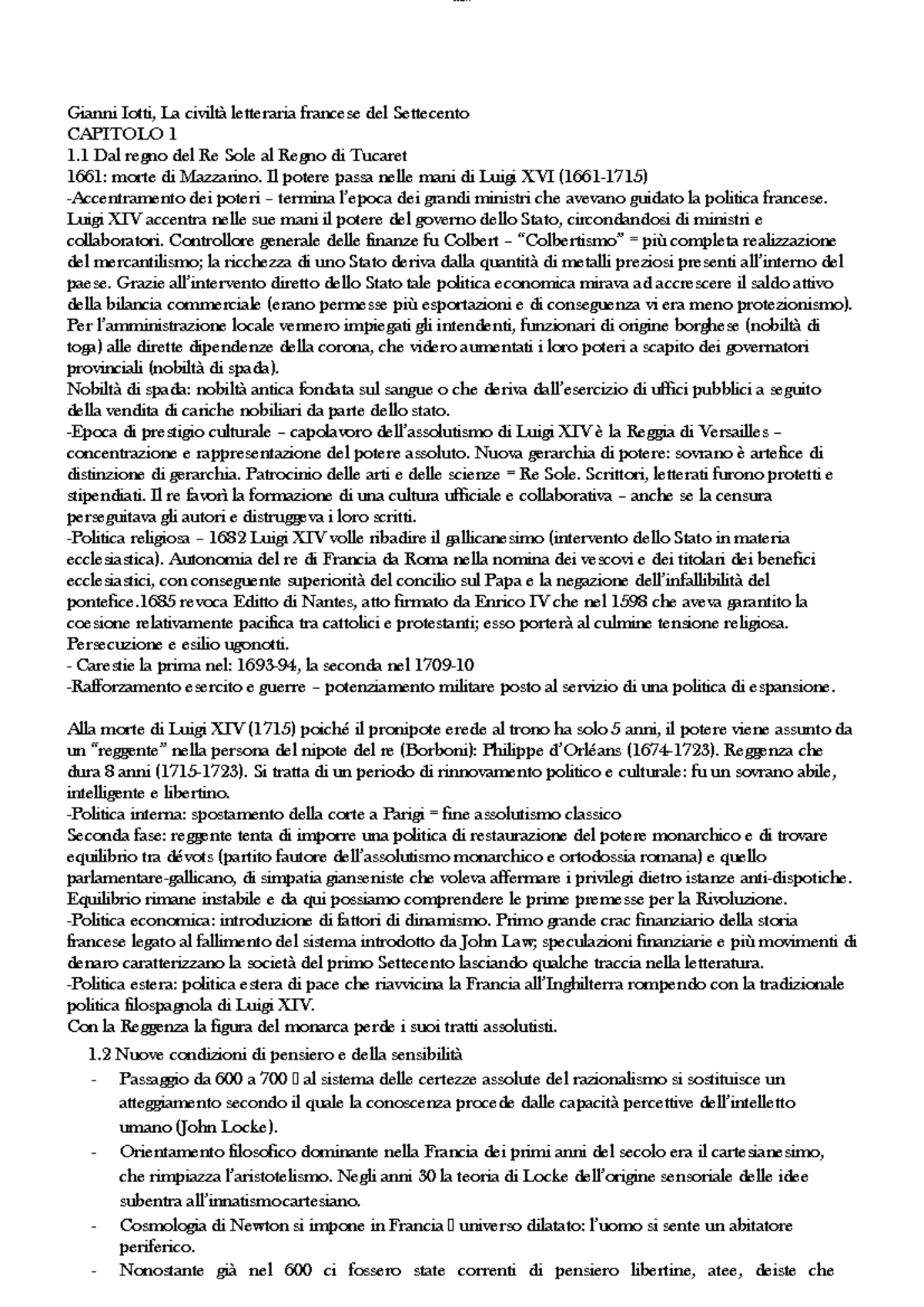 La civiltà francese del 700 Gianni Iotti, La civiltà letteraria francese del Settecento La civiltà francese del 700 Gianni Iotti, La civiltà letteraria francese del Settecento