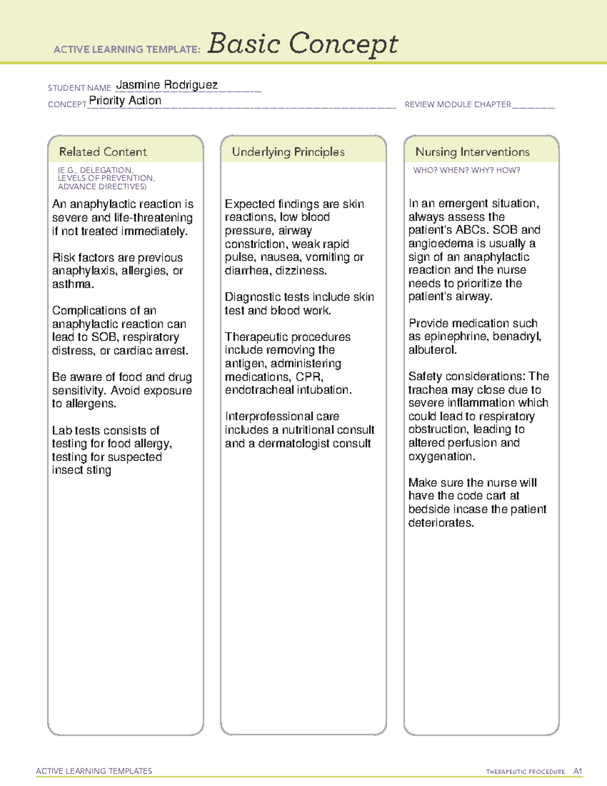 ATI Med Surg Template 4 - ACTIVE LEARNING TEMPLATES THERAPEUTIC ...