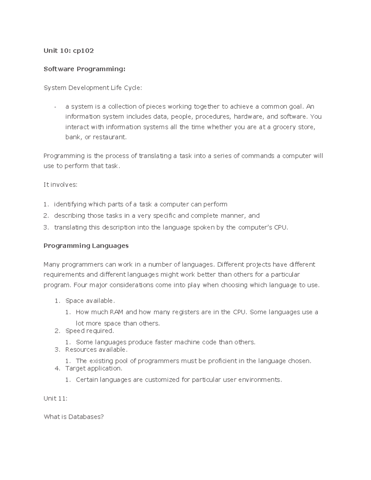 Unit 10 - cp102; basic computer skills to learn unit 10 - Unit 10: cp ...