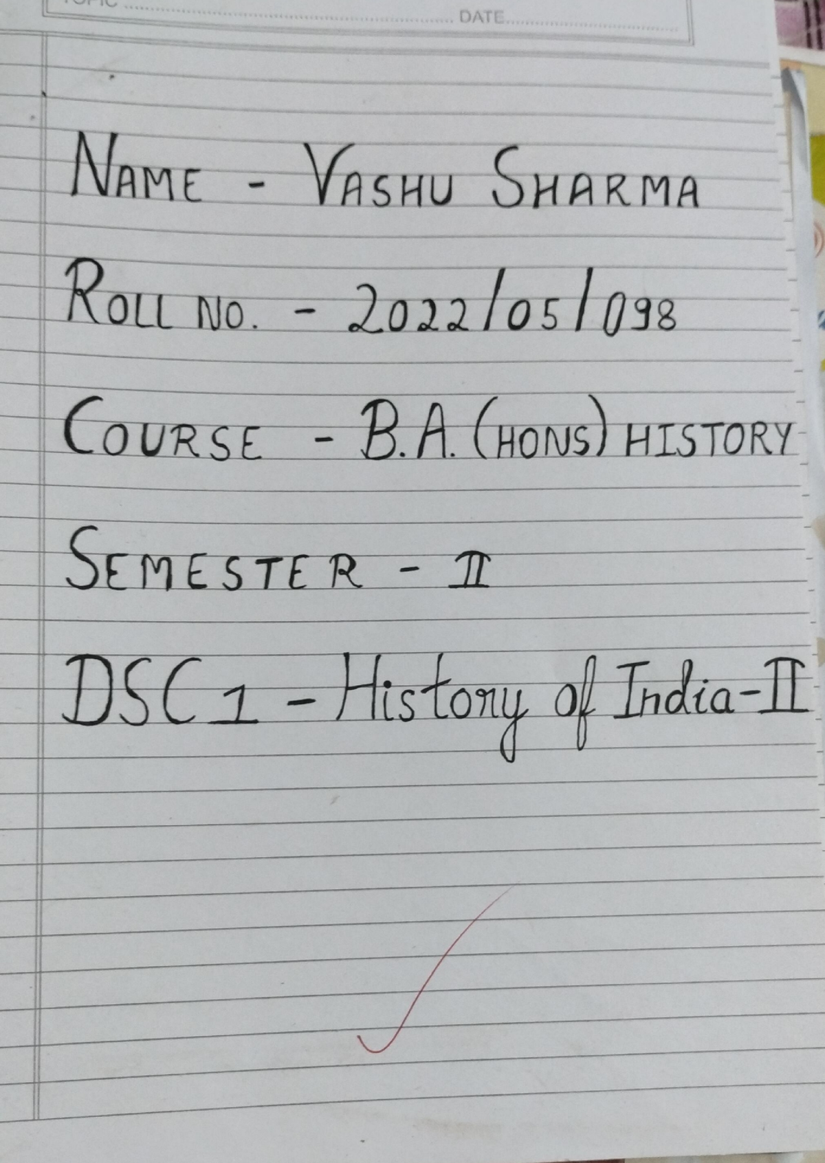 DSC1 - BA (Hons.) History - Studocu