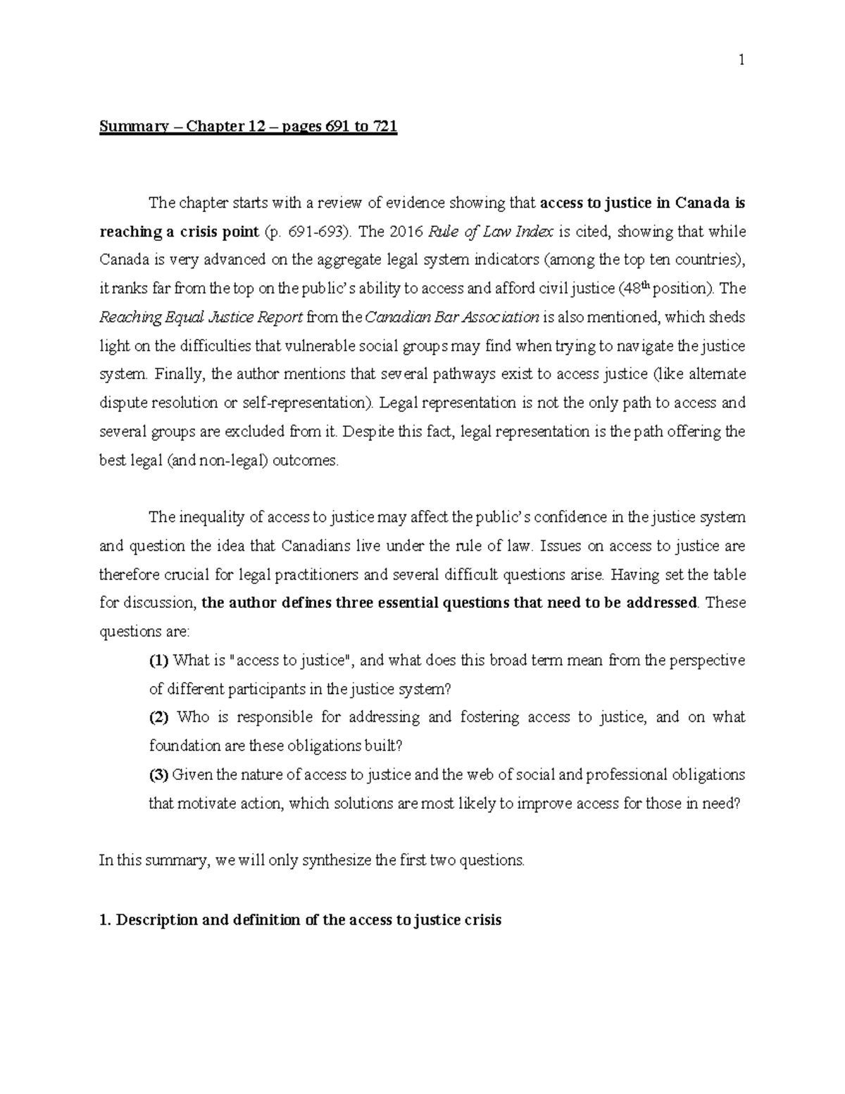 Summary CHAP 12 OF BOOK Lawyers' Ethics and Professional Regulation Summary Chapter 12