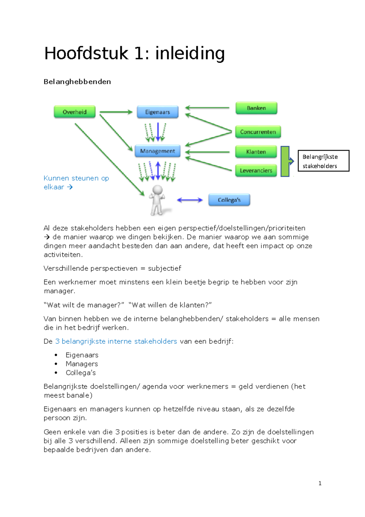 Hoofdstuk 1, Inleiding - Hoofdstuk 1: Inleiding Belanghebbenden Kunnen ...