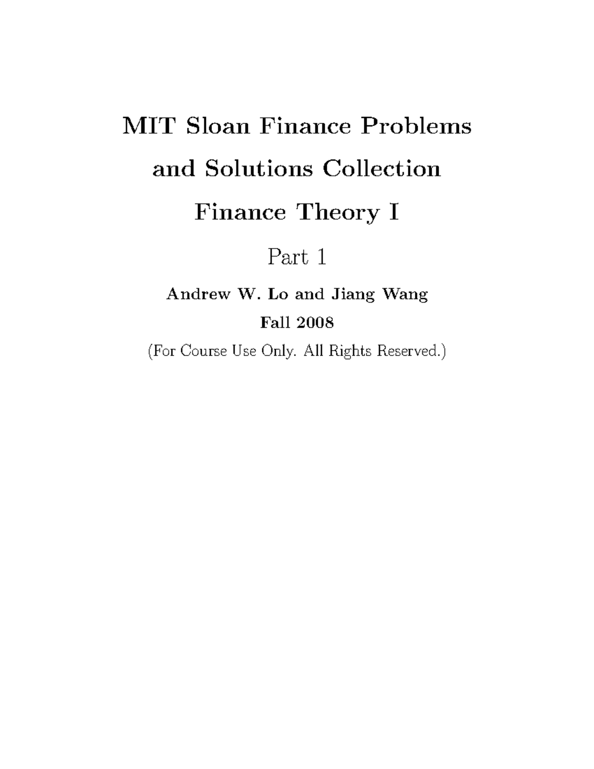 fixed-income-securities-solutions-mit-sloan-finance-problems-and