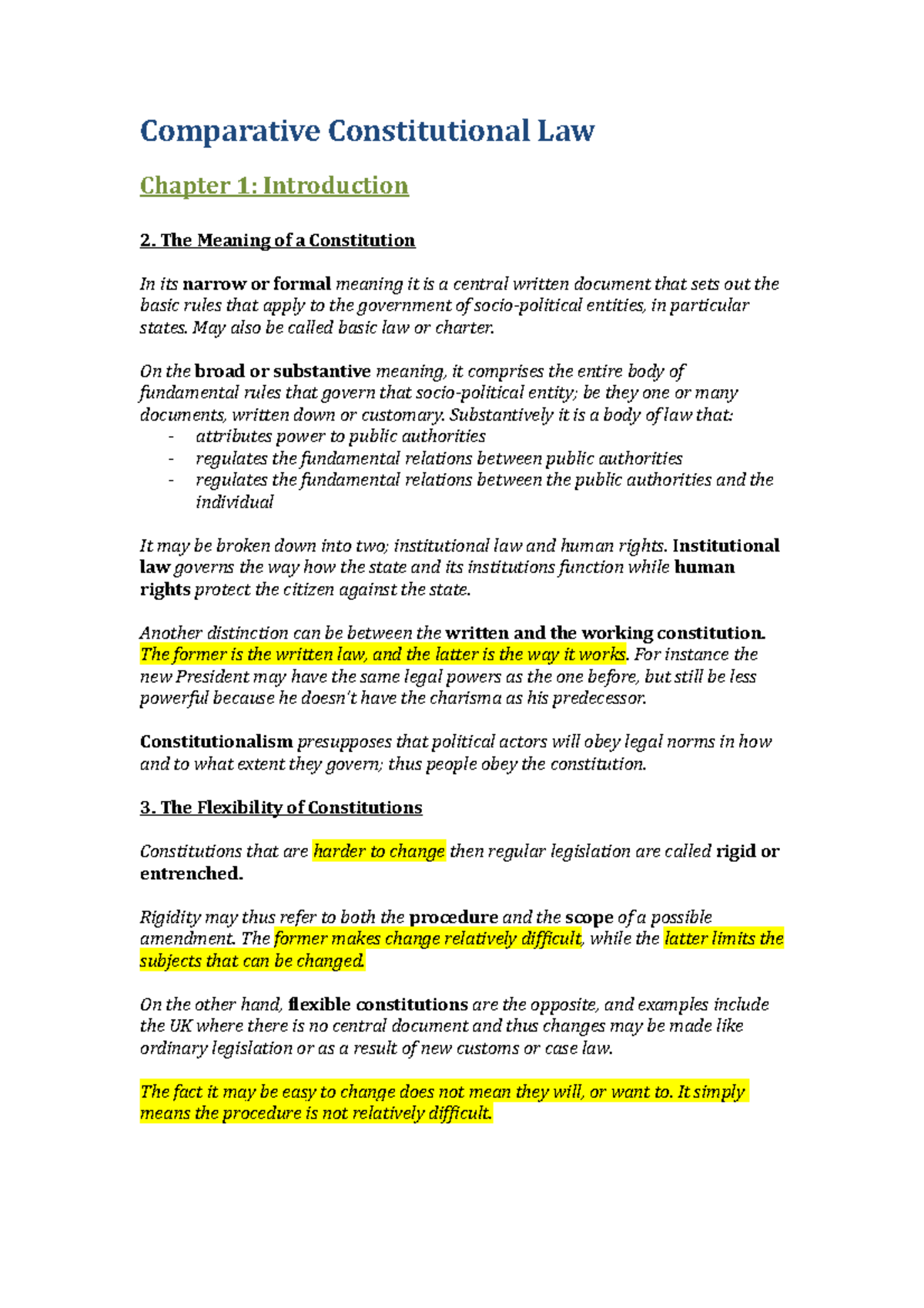 Summary Comparative Government: Complete - Comparative Constitutional ...