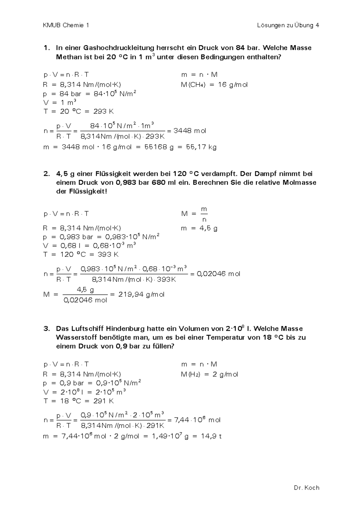 Loes04 - Lösungen Übungsblatt 4 - KMUB Chemie 1 Lˆsungen zu ‹bung 4 1 ...