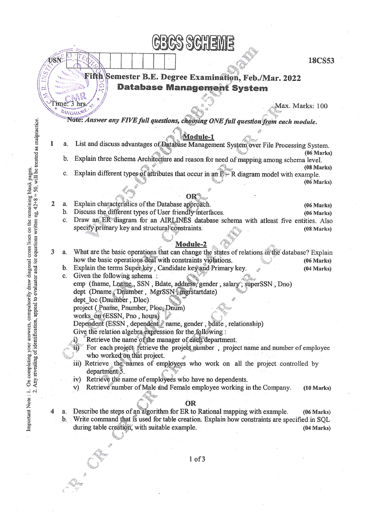 vtu-question-paper-of-18cs53-database-management-system-dbms-feb-2022