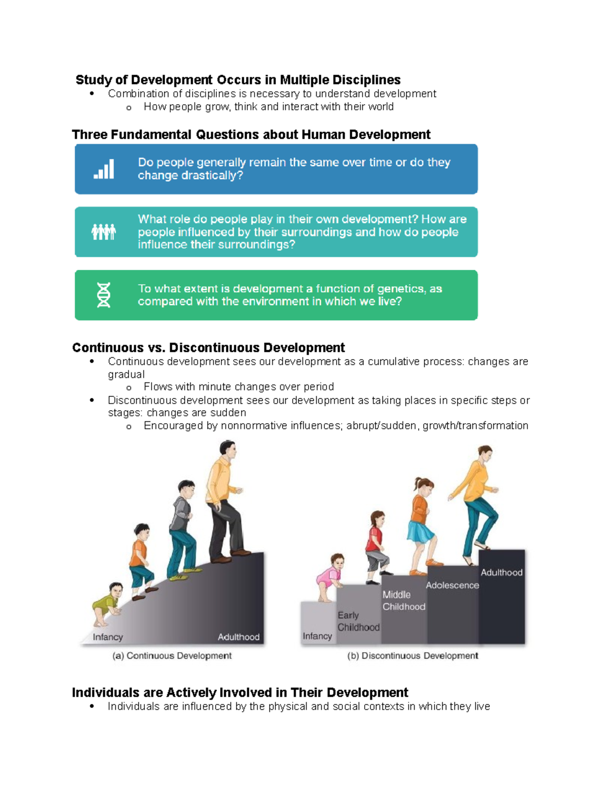 Study of Development Occurs in Multiple Disciplines - Discontinuous ...