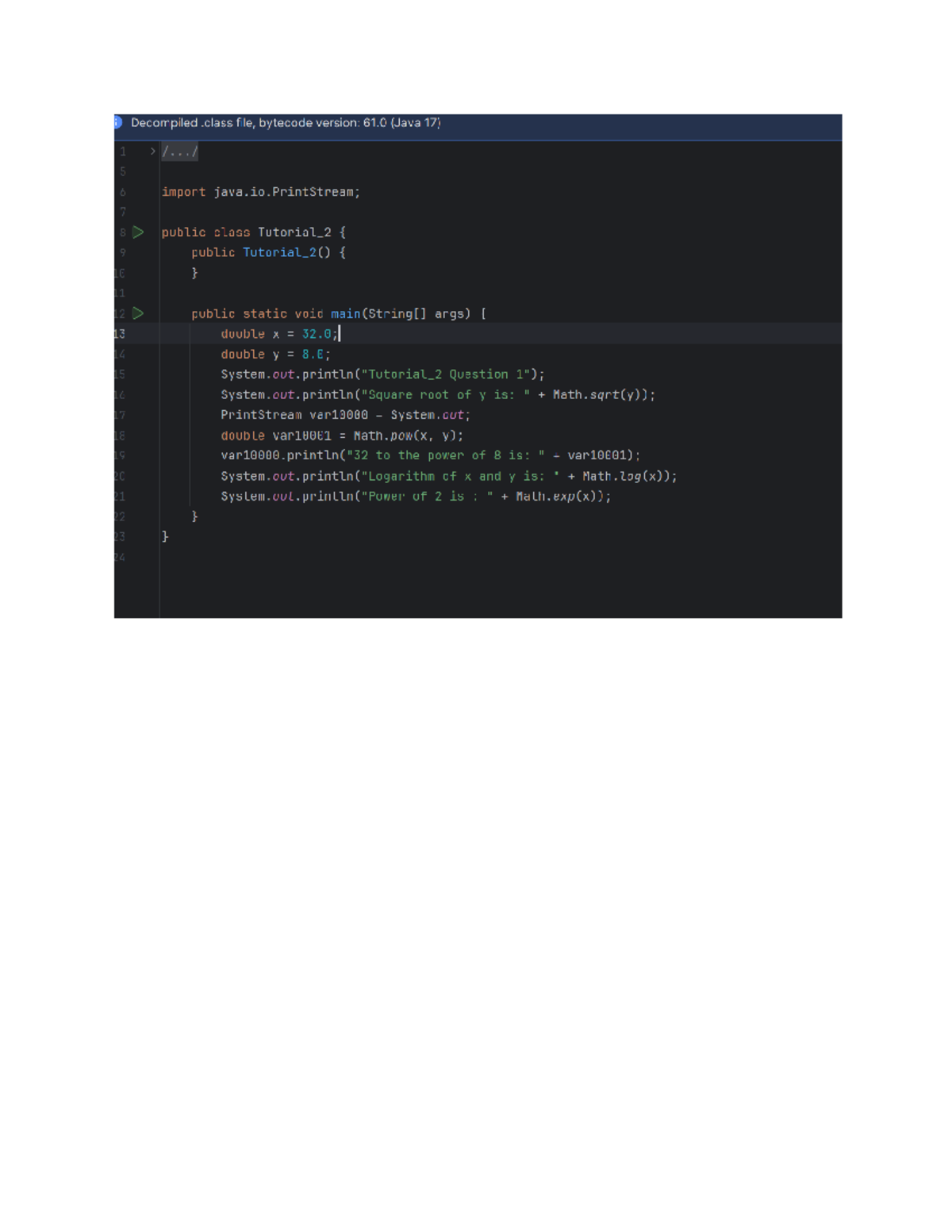 Object tutorial+2 - Tutorial Answer for one of the questions ...
