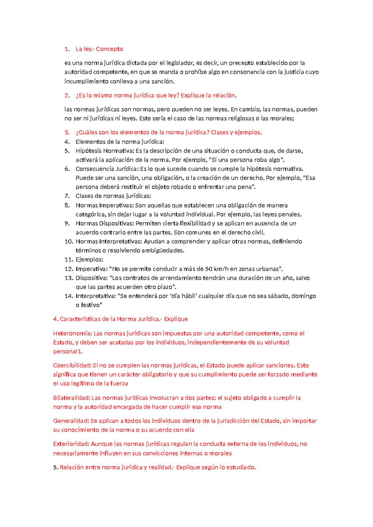 Apuntes de estudio - La ley.- Concepto es una norma jurídica dictada ...