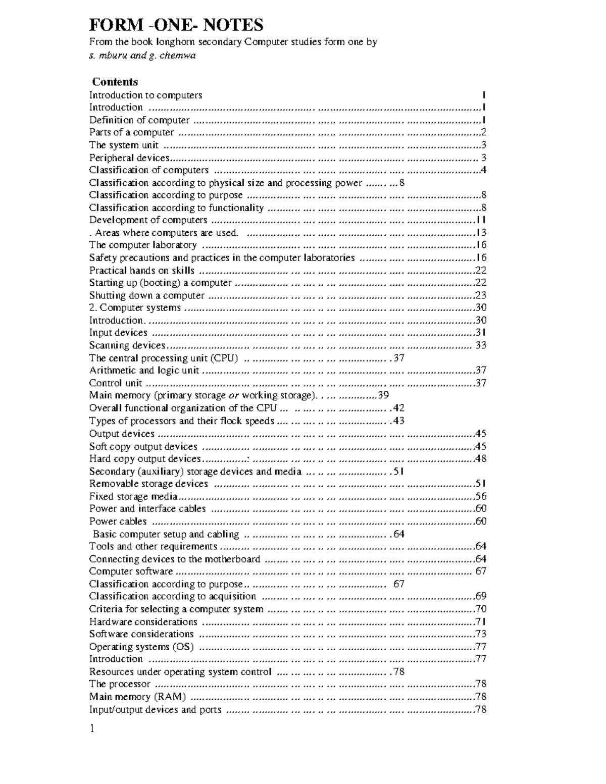 4 5940351790875673964 - FORM - ONE- NOTES From the book longhorn ...