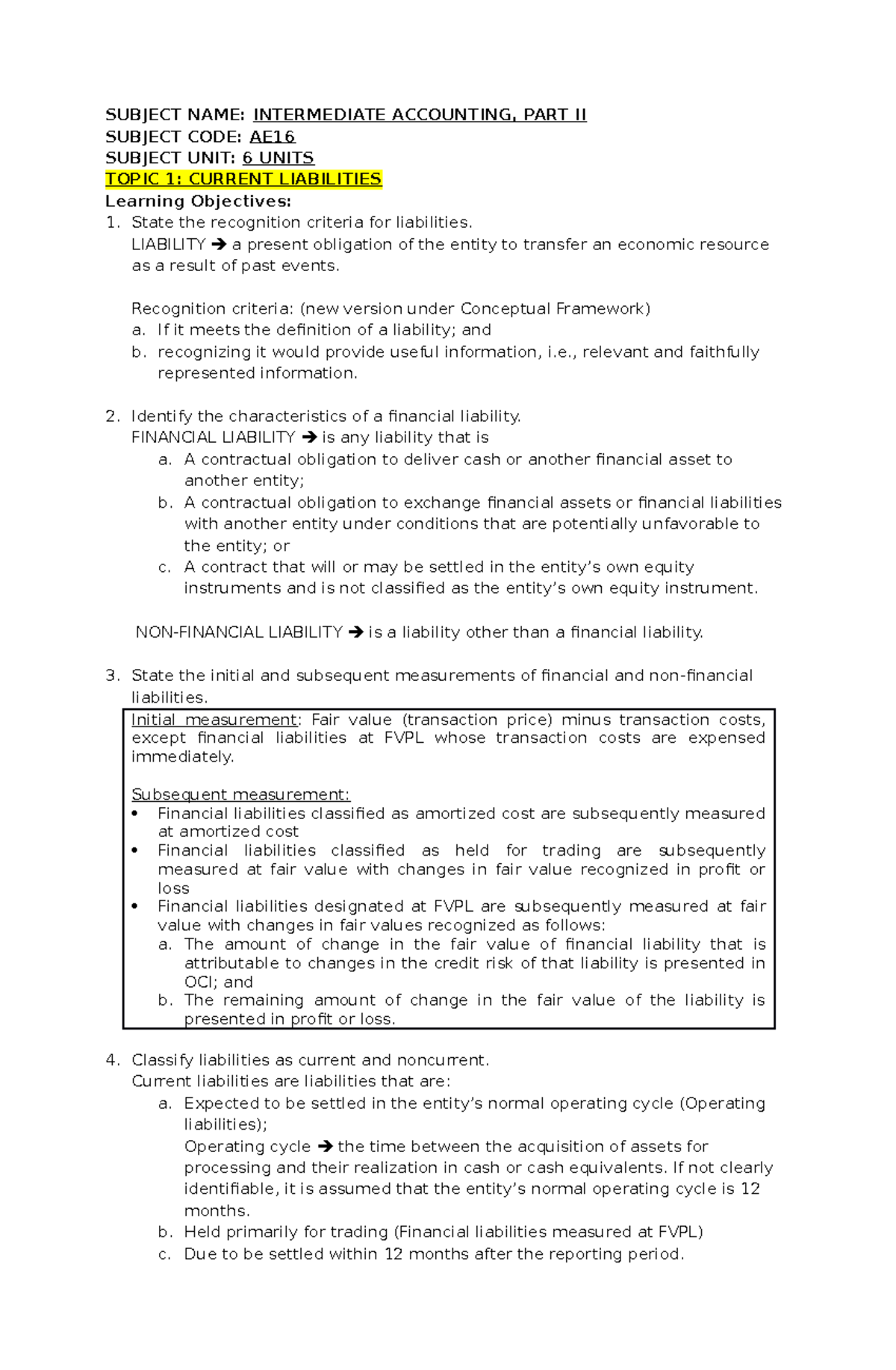 Current Liabilities Chapter 3 , Deferred Notes Payable On Shareholders ...