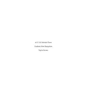 Acc 202 Week 3 Set 3 - cengage week 3 part 3 - Pg. I of 3 Module 3 set ...