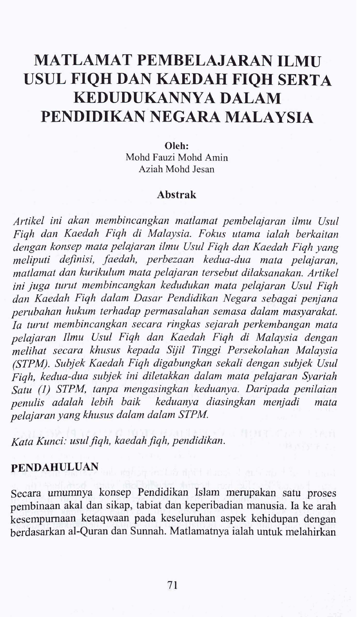 Belajar Usul Fiqh-matlamat. Form 6 - MATLAMAT PEMBELAJARAN ILMU USUL ...