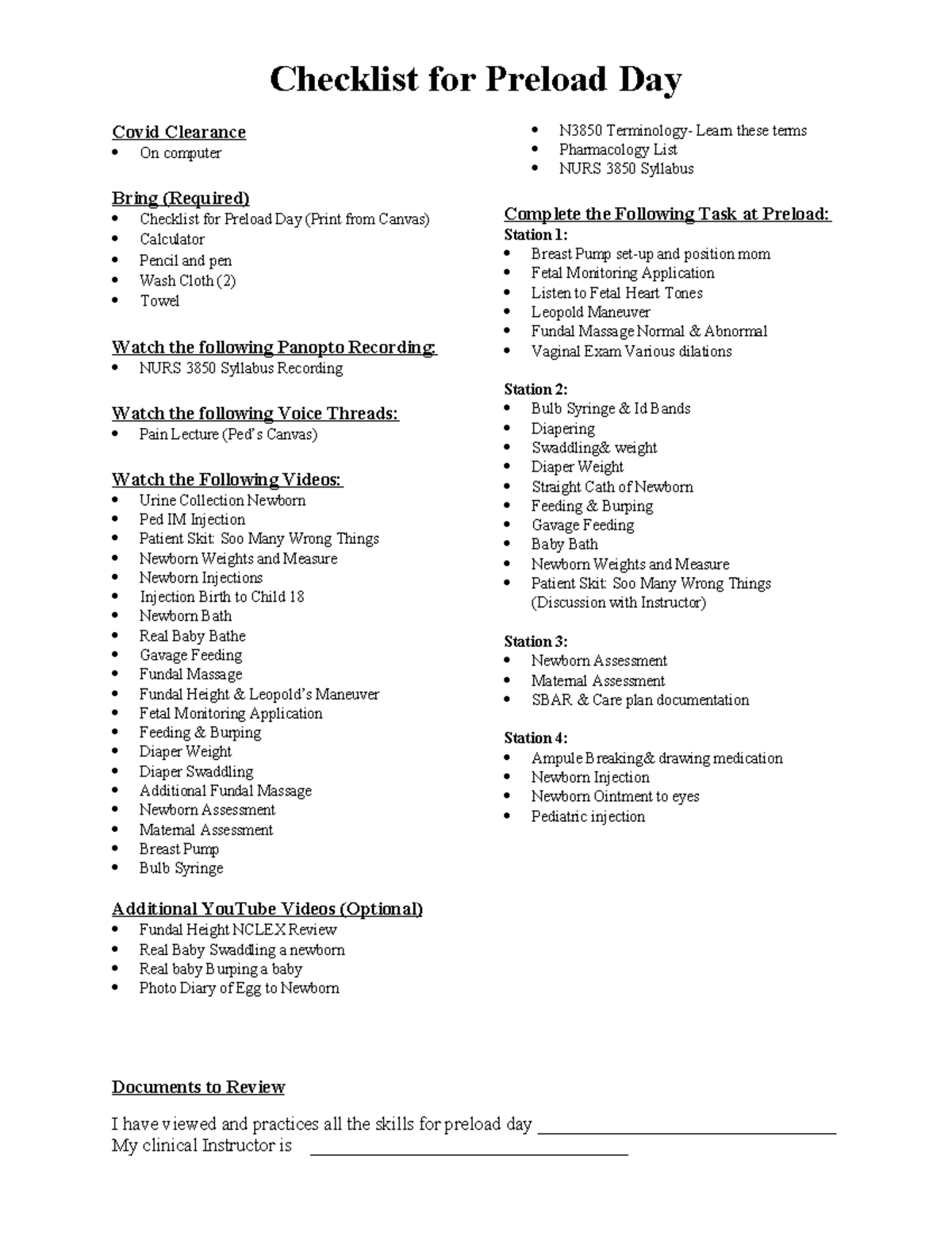 Checklist for Preload Day Spring 2023 - Tagged - Checklist for Preload ...