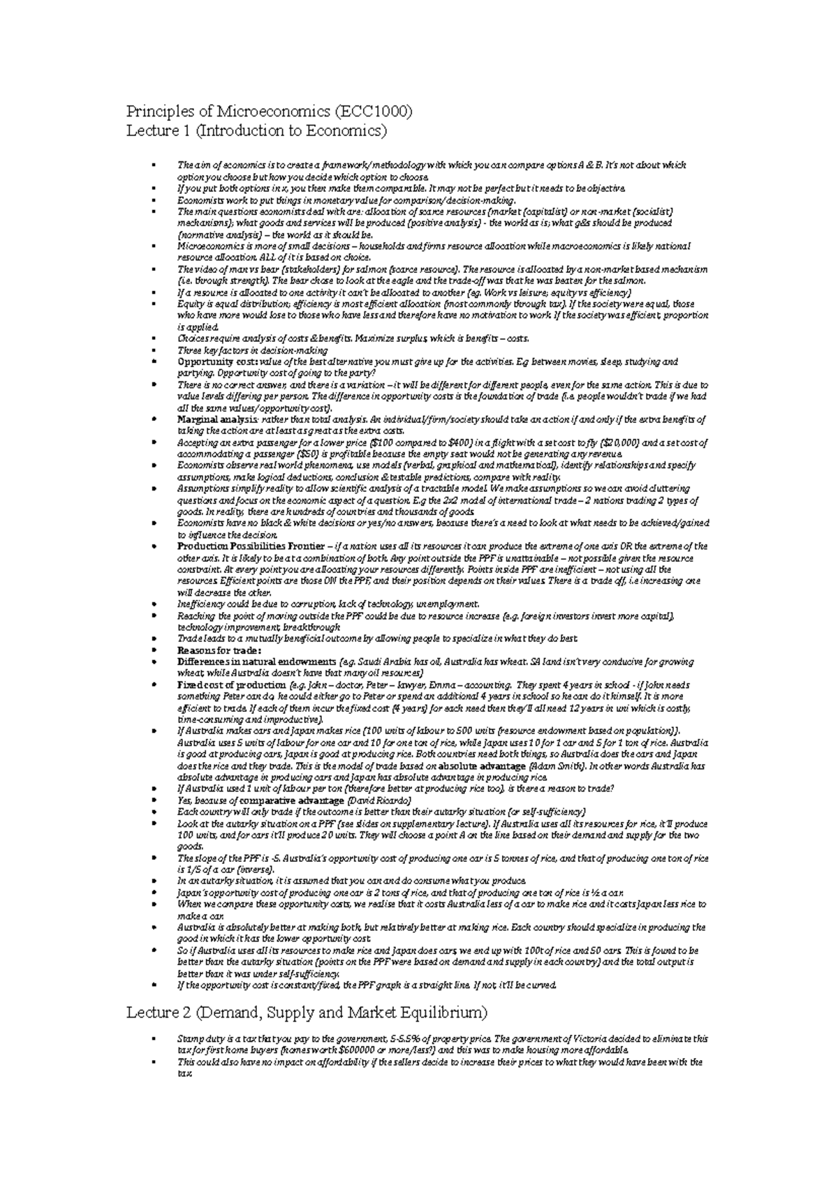 All Lecture Notes - Principles of Microeconomics Lecture 1 ...